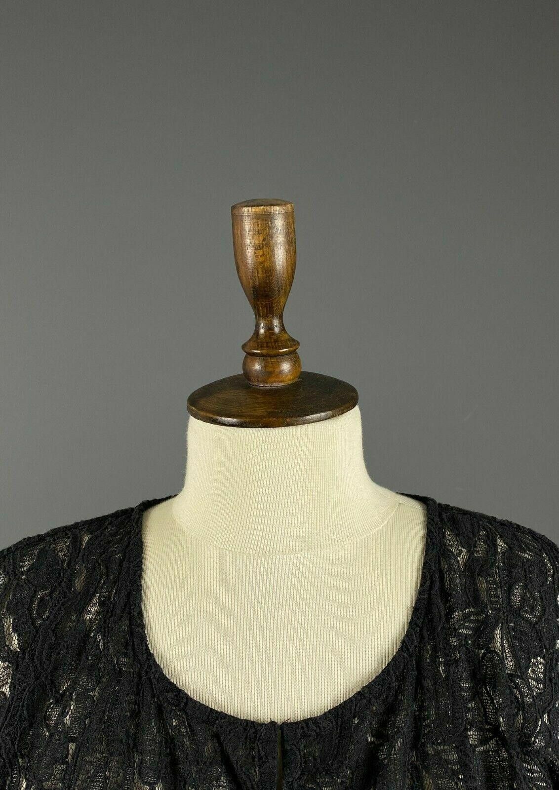 Massimo Osti The Masai Clothing Company Black Mesh Floral Dress Size L Size L / US 10 / IT 46 - 4 Thumbnail