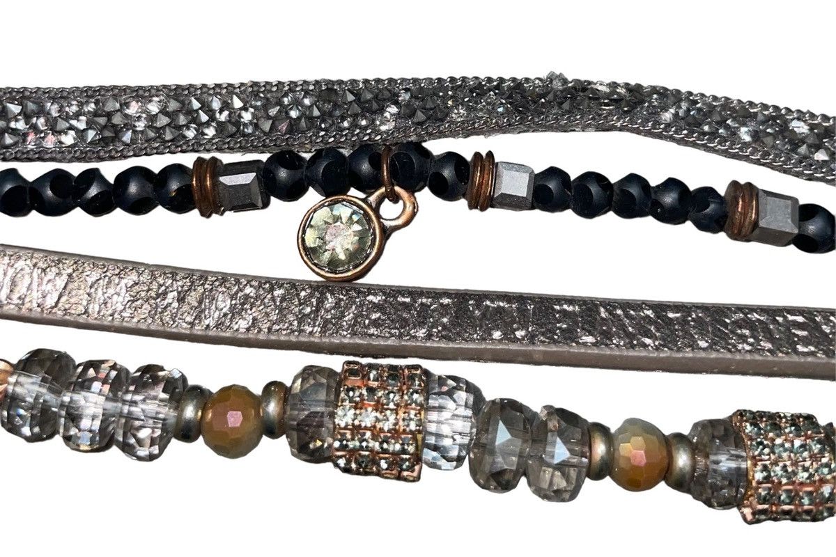 Vintage Good Work(S) Four Strand Bling Bracelet Size ONE SIZE - 11 Thumbnail