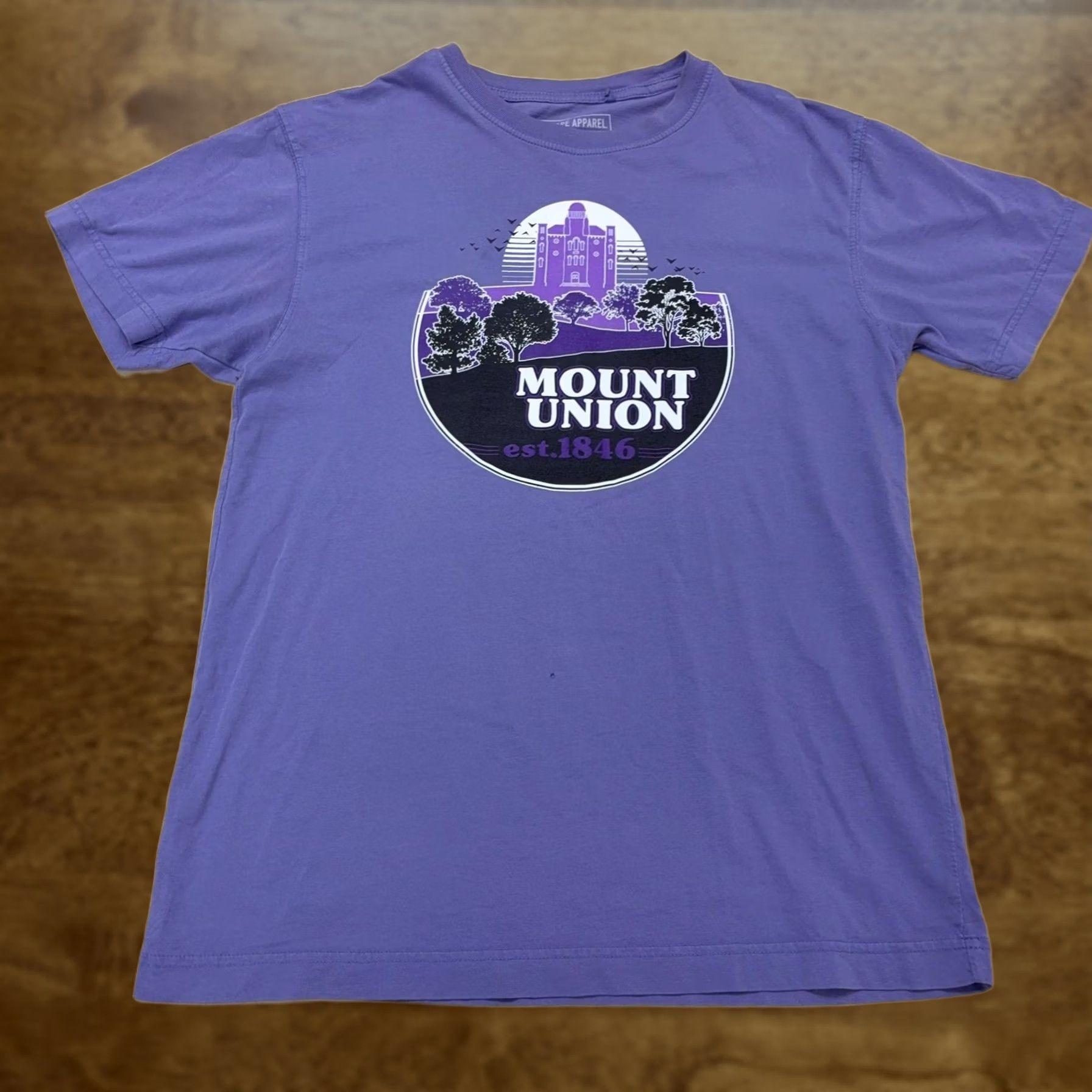Vintage Uscape Apparel Mount Union Shirt Mens Medium Purple College Graphic Tee T-Shirt Size US M / EU 48-50 / 2 - 1 Thumbnail