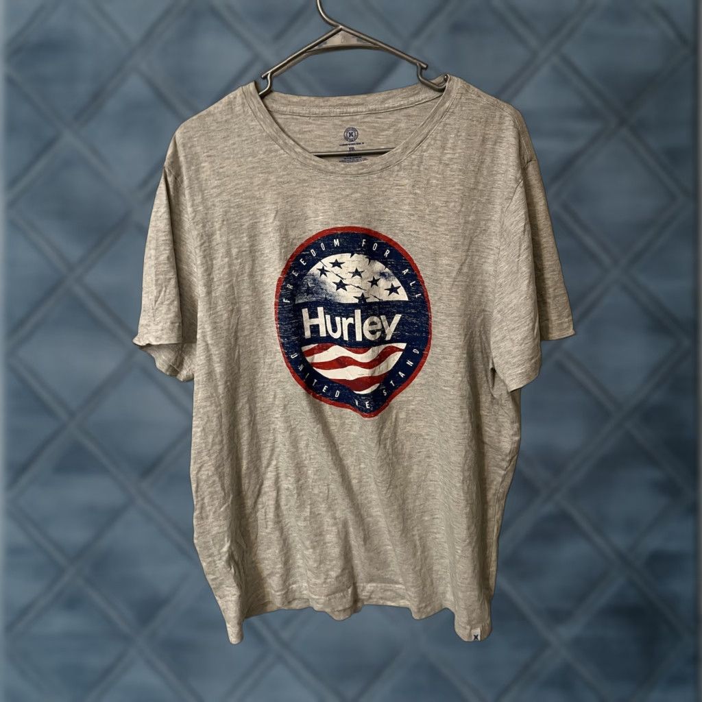 Hurley Hurley T-Shirt Men's Short Sleeve Logo Crew Neck Gray 2XL Cotton Size US XXL / EU 58 / 5 - 1 Thumbnail