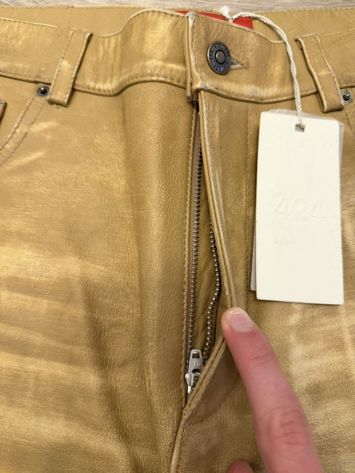 424 424 leather five pocket pants Size US 34 / EU 50 - 5 Thumbnail