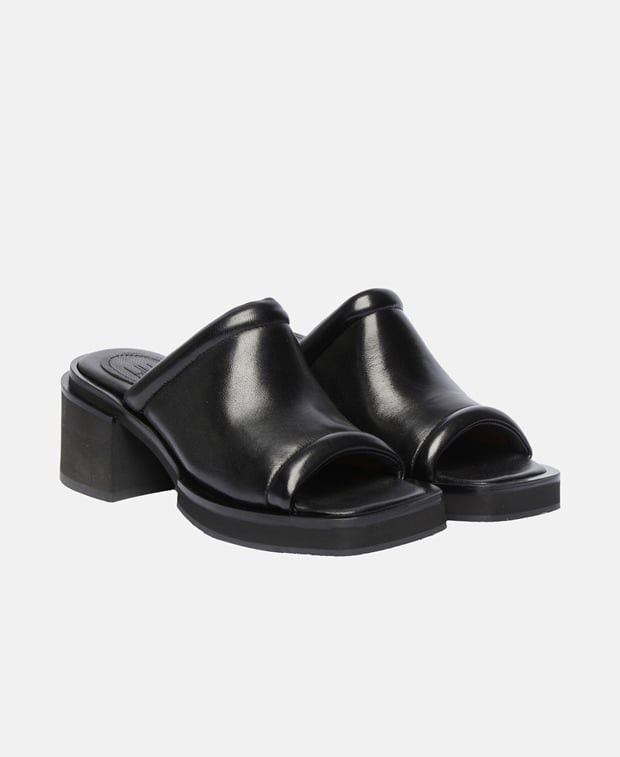 Billi Bi Leather Mule Shoess Shoes in Black, Women's (Size 7)