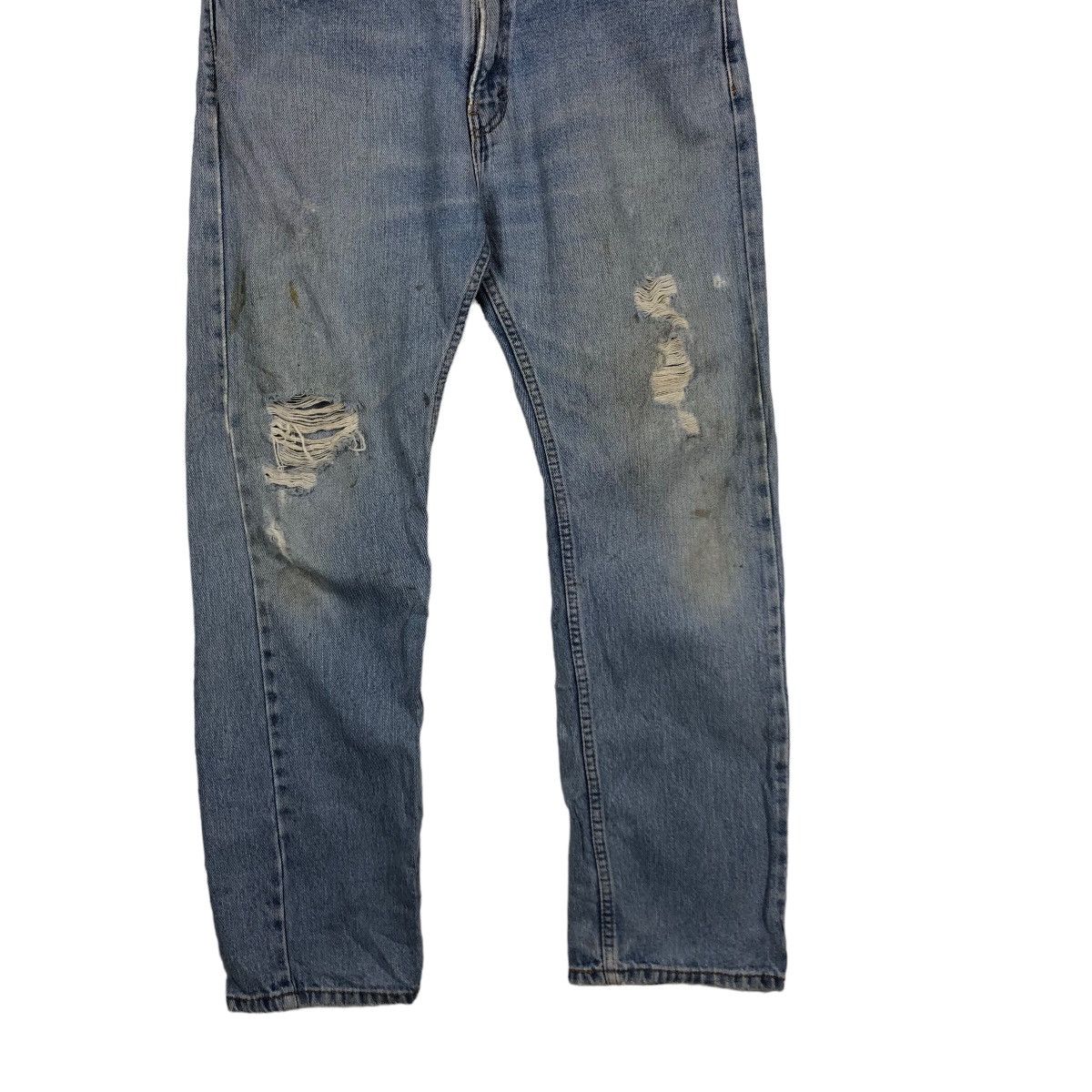 Levi's 🔥90’s Lot 505 Vintage Levis Distressed Denim Design Size US 34 / EU 50 - 5 Thumbnail
