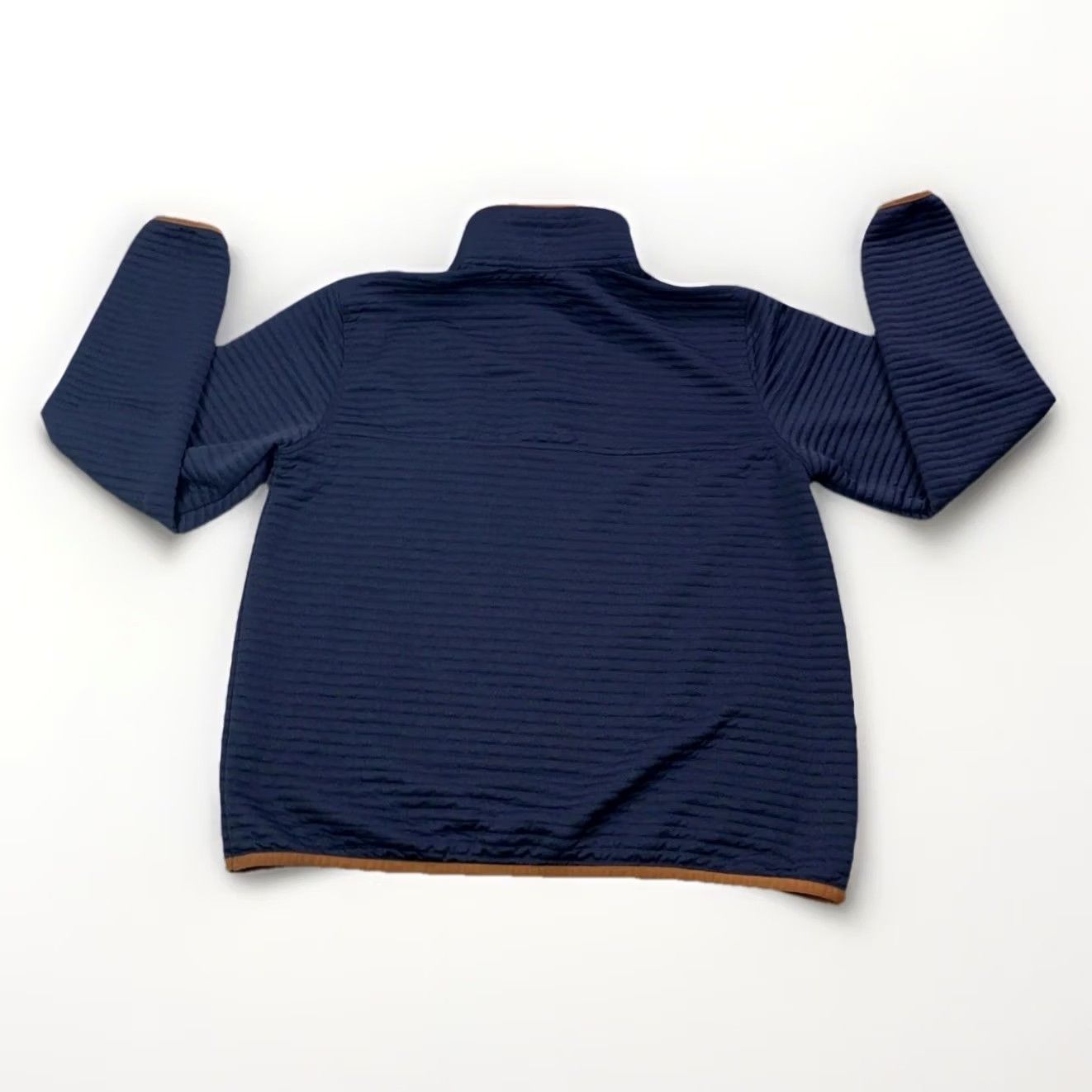 Vintage VINTAGE? No. LL Bean Slightly Fitted “Airlight” Ribbed Quarter Snap Pocket Front Large Sweater Mens L Blue Pullover N/A Size US L / EU 52-54 / 3 - 7 Thumbnail