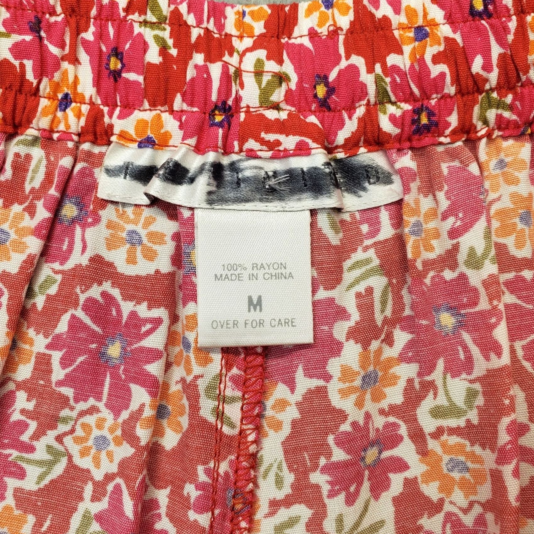 Vintage The Limited Shorts Women M Multi Floral High Waist Pleated Elastic Waist Pull On Size 32" / US 10 / IT 46 - 6 Thumbnail