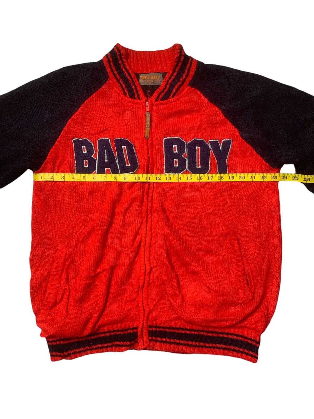 Japanese Brand × Vintage Rare Design Vintage Badboy Zipper Knitwear Sweater Size US XL / EU 56 / 4 - 7 Thumbnail