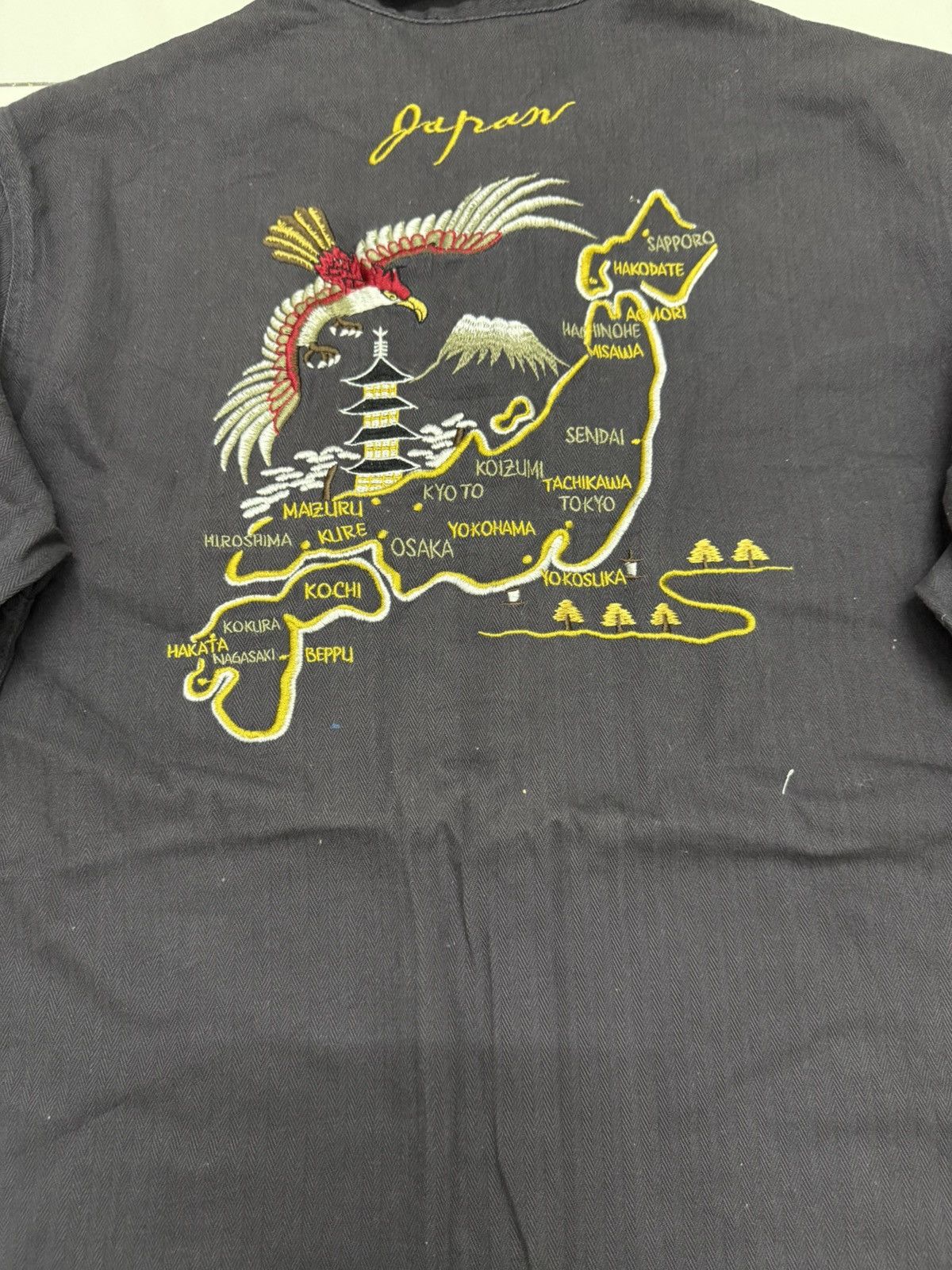 Alpha Industries ALPHA SHIRT HERRINGBONE EMBROIDERED JAPAN MAP SUKAJAN DESIGN Size US XL / EU 56 / 4 - 5 Thumbnail