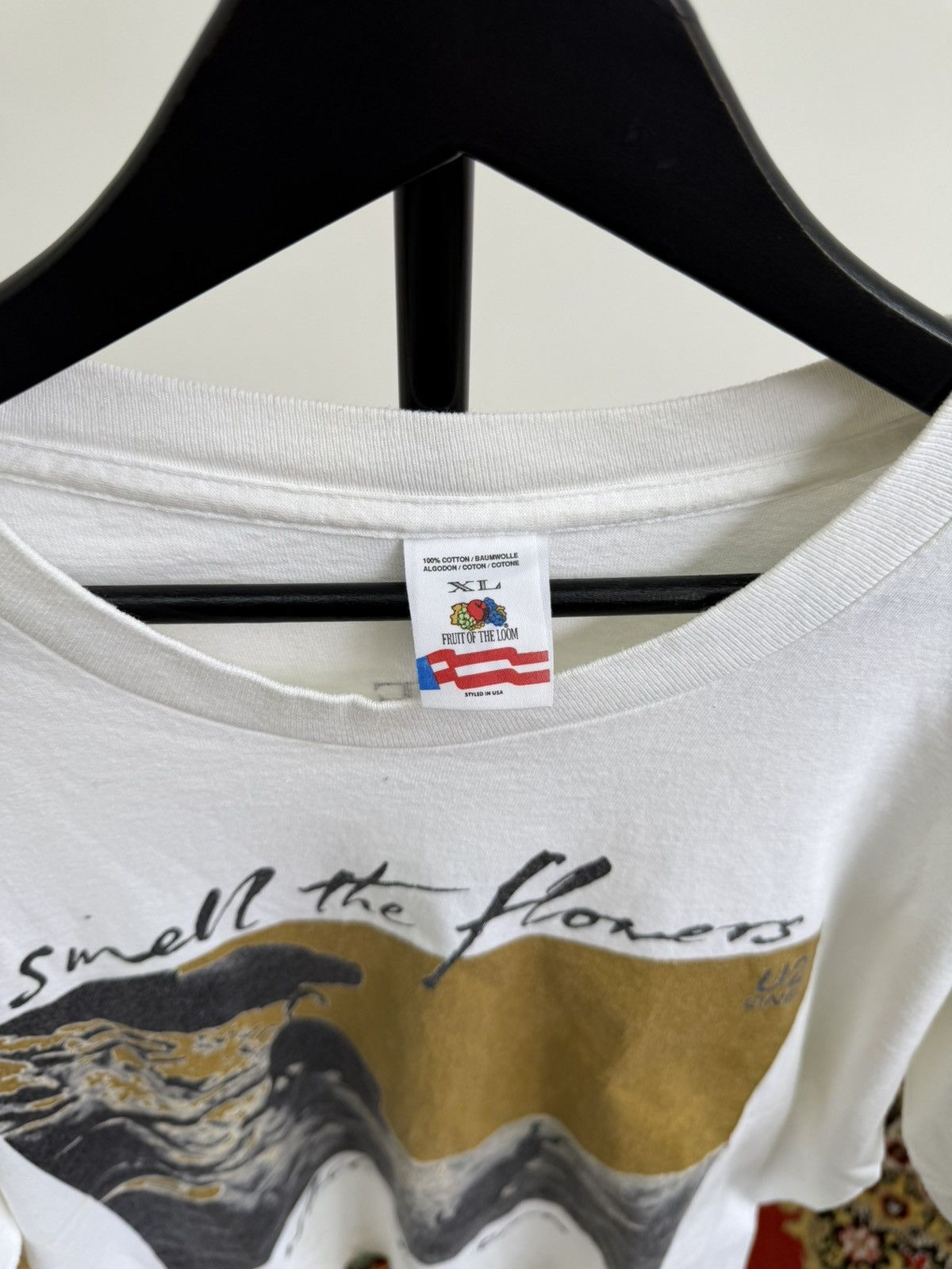 Band Tees U2 One Smell The Flowes While You Can Tour VNTG 1991 Size US M / EU 48-50 / 2 - 11 Thumbnail