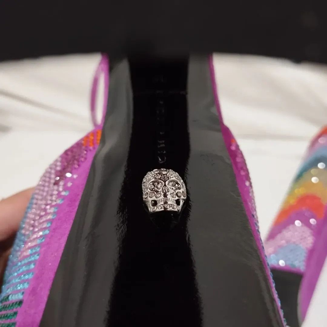 Philipp Plein Philipp Plein 120mm Cryst-Embelished Waves Rainbow Platform Size US 9 / IT 39 - 8 Thumbnail