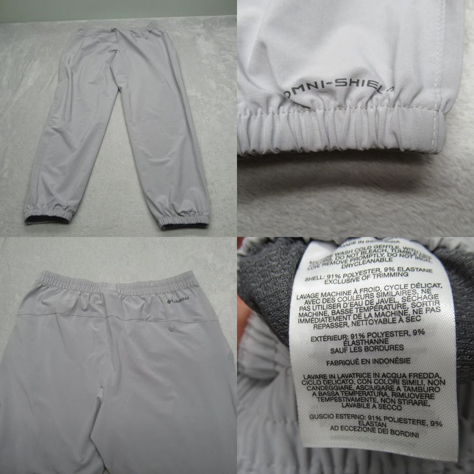Vintage Columbia Jogger Pants Men Large Gray 32x29 Omni Shield Moisture Wicking Drawstring Adjustable Waist Casual Activewear Running Hiking Gym Workout Size US 33 - 8 Thumbnail