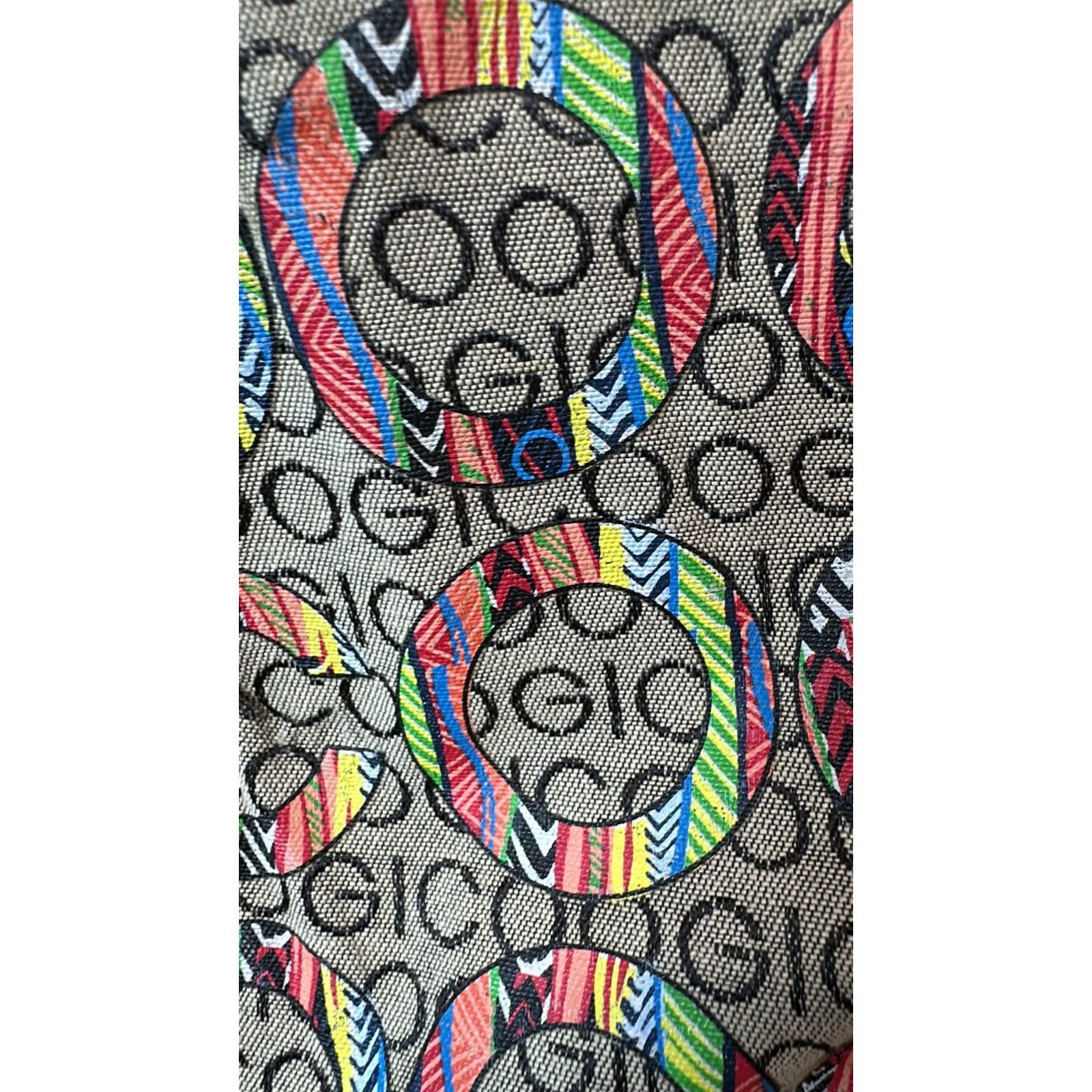 Coogi Coogi y2k 90s Handbag Linen Leather Trim Logo Shoulder Bag Size ONE SIZE - 3 Thumbnail