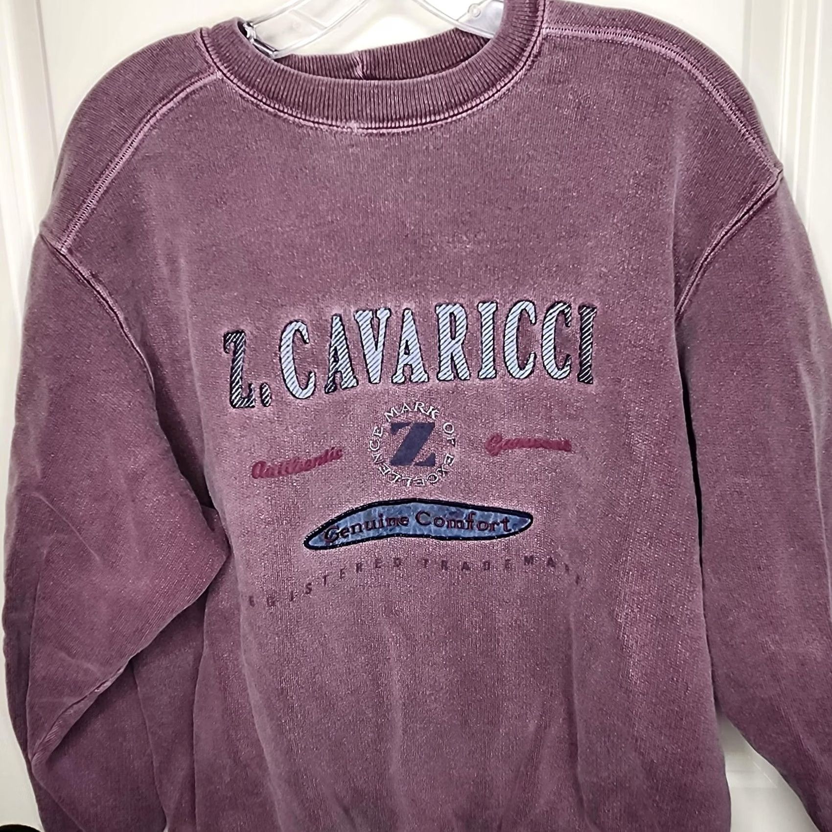 Vintage Keywords: Prioritizes "Vintage," "Z. Cavaricci," "Sweatshirt," "Mens," "Small," "Purple," and "USA. Size US S / EU 44-46 / 1 - 2 Thumbnail