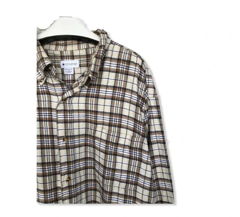 Converse Converse plaid tartan Flannel Shirt 👕 Size US XL / EU 56 / 4 - 2 Thumbnail
