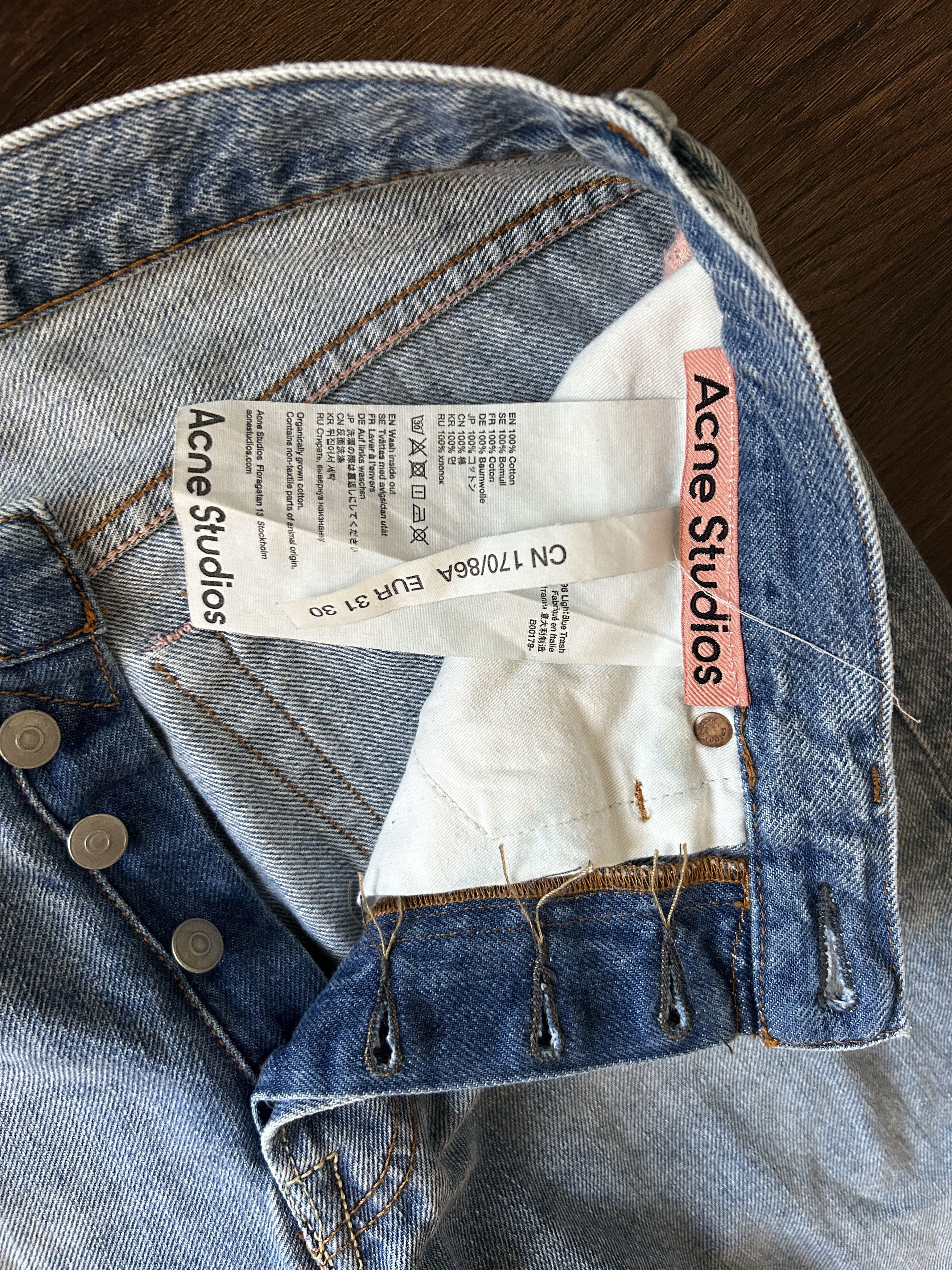 Acne Studios Acne Studios 1996 Light Blue Trash/Light blue Size US 31 - 2 Thumbnail
