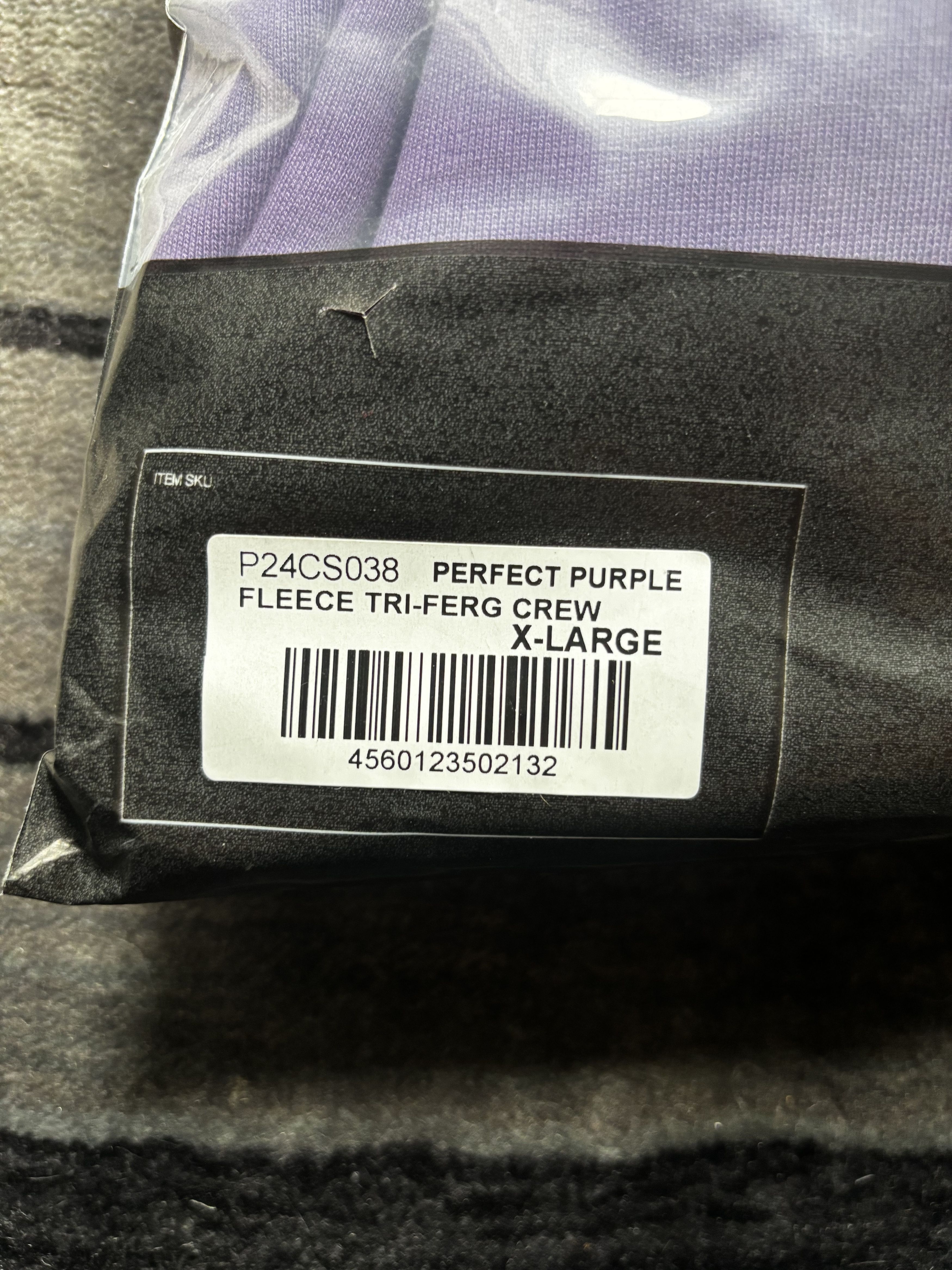 Palace Palace Fleece Tri-Ferg Crew Perfect Purple Size US XL / EU 56 / 4 - 7 Thumbnail