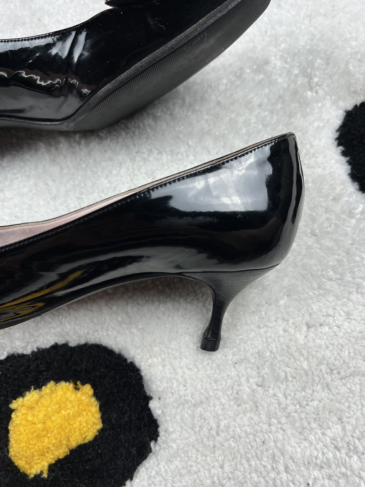 Celine Vintage Celine Luxury Italy Leather Black Pumps Y2K Heels Size US 6 / IT 36 - 6 Thumbnail