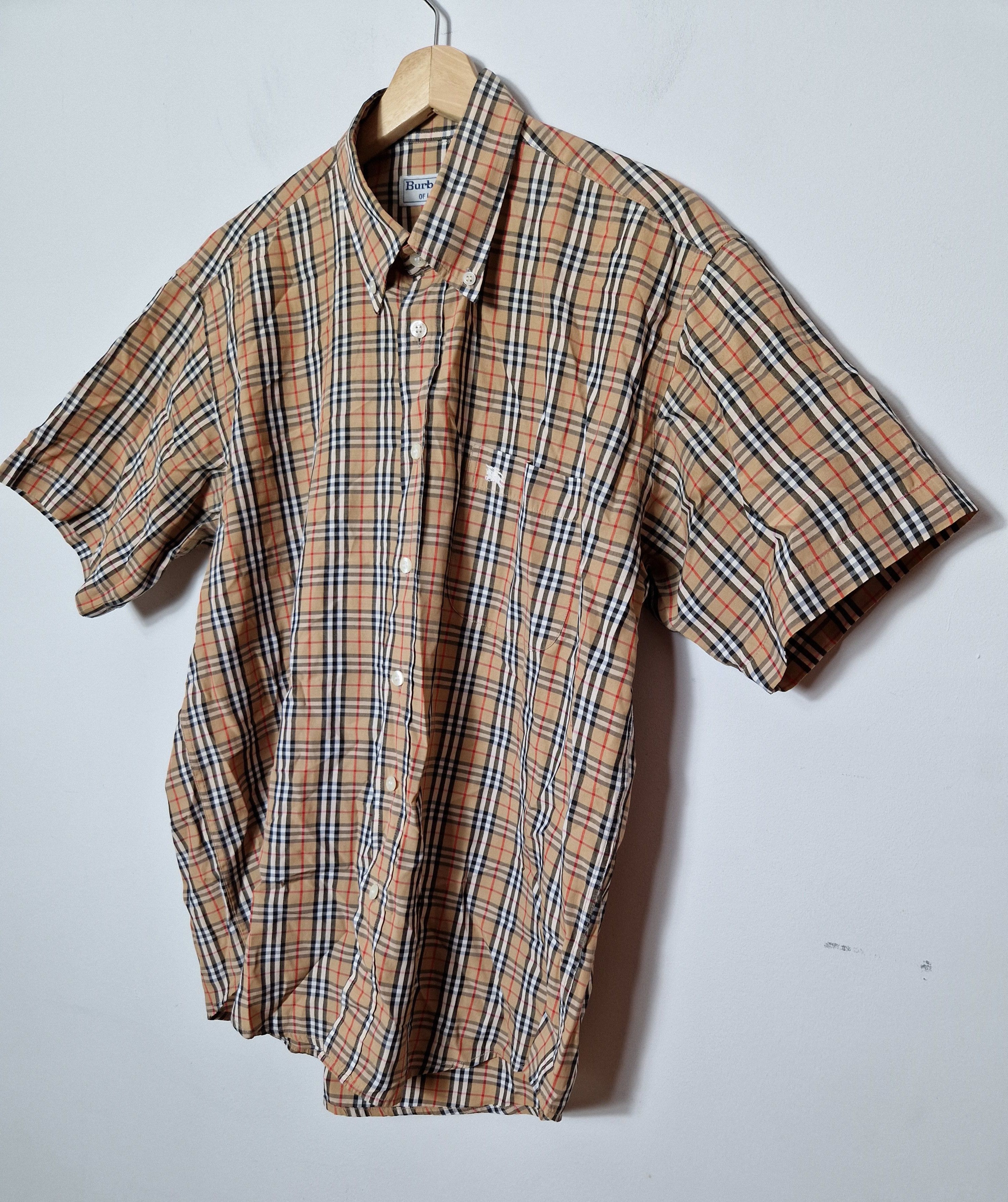 Burberry × Vintage Burberry vintage 90s nova check fullprinted shirt Size US L / EU 52-54 / 3 - 2 Thumbnail