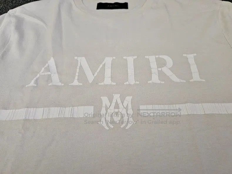 Amiri AMIRI Beige Short Sleeve Logo T. Size US M / EU 48-50 / 2 - 2 Thumbnail