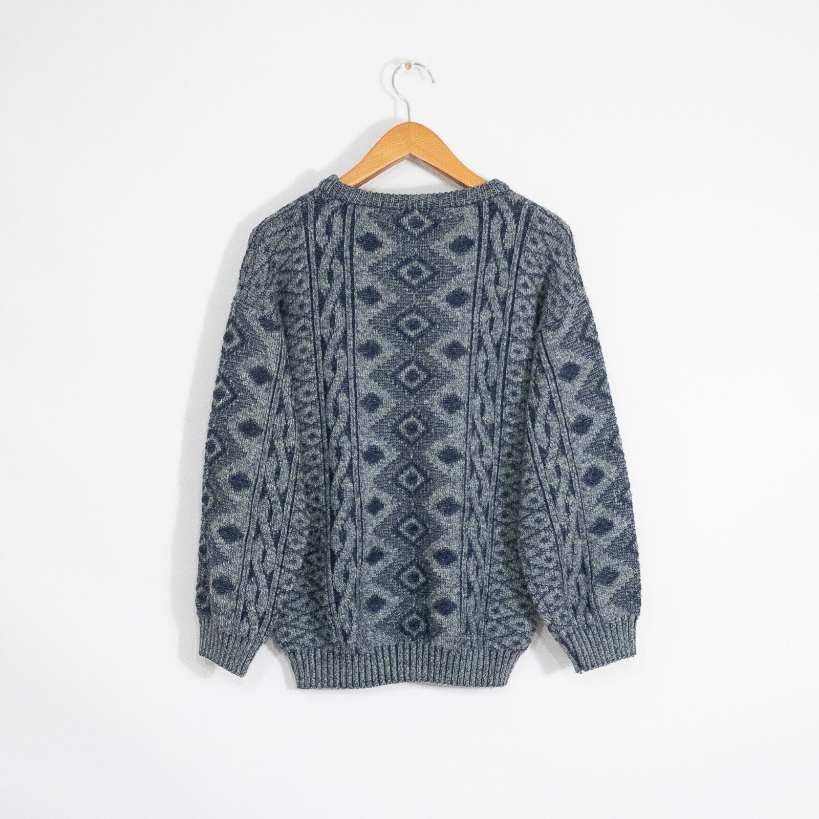 Vintage Vintage Cable Knit Acrylic Wool Sweater Mens Medium - Argyle Size US M / EU 48-50 / 2 - 4 Thumbnail
