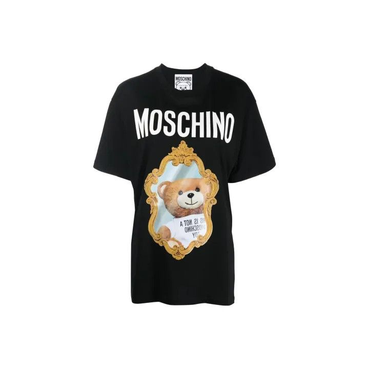 Moschino Moschino Casual Cartoon Print Black T-Shirt 0079 Size XS / US 0-2 / IT 36-38 - 1 Thumbnail
