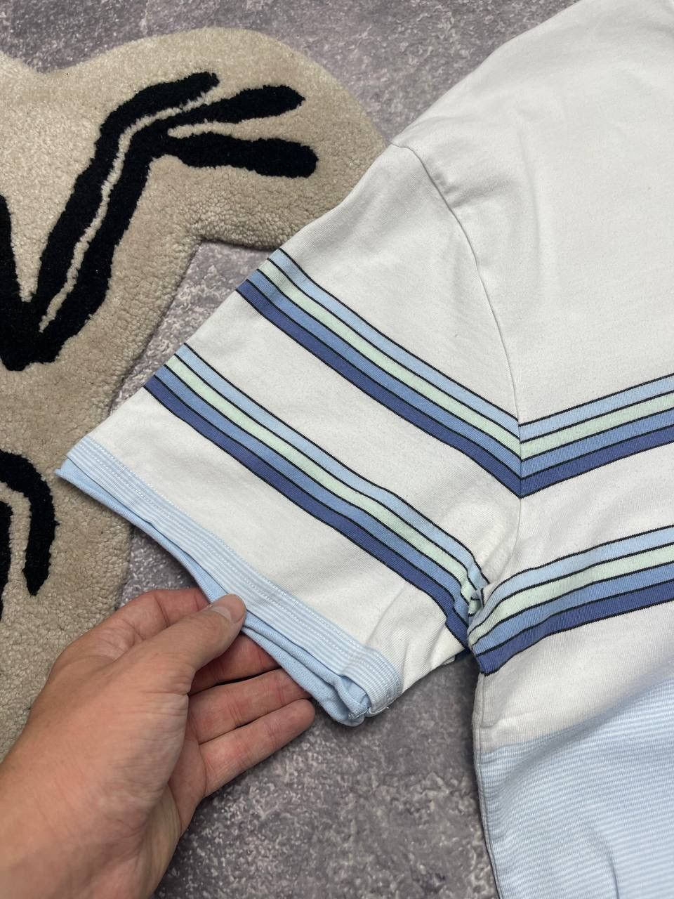 Yves Saint Laurent Yves Saint Laurent Pour Homme Striped Tee Size US XXL / EU 58 / 5 - 6 Thumbnail