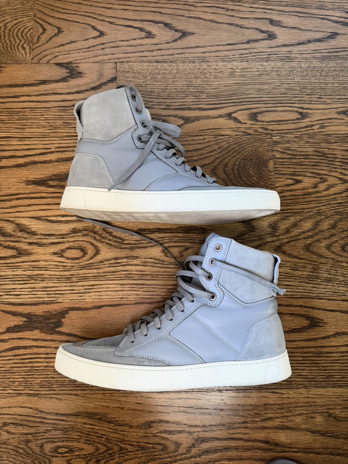 Z Zegna Zegna High Top Blue Suede Sneaker Size US 8.5 / EU 41-42 - 1 Thumbnail