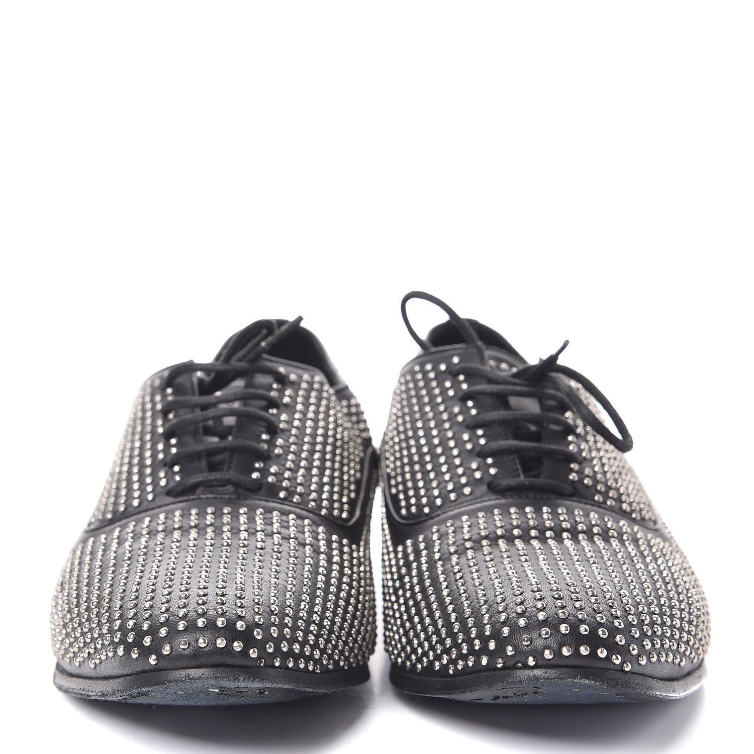 Saint Laurent Paris o1s1wg111224 Vadim 20 Studded Leather Oxfords Loafers Black Size US 12 / EU 45 - 5 Thumbnail