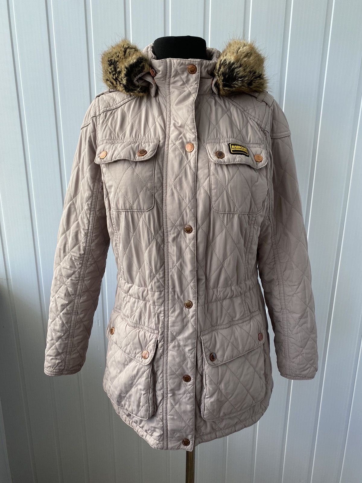 Barbour Barbour International Womens Beige Enduro Quilted Parka Grailed