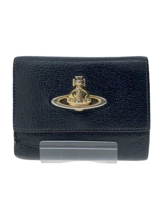 image of Vivienne Westwood Black Big Logo Orb Wallet, Men's