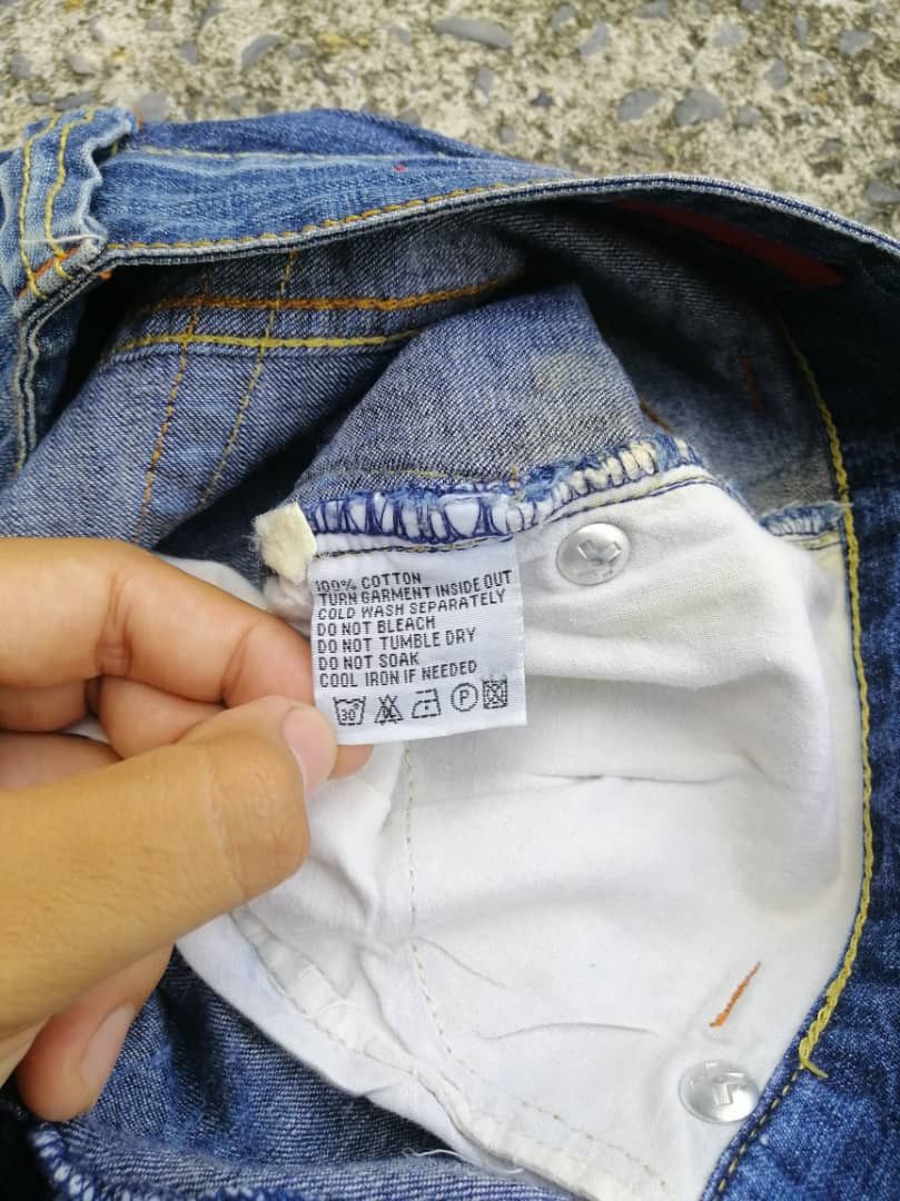 Japanese Brand Tough Jeansmith Low Rise Nice Design Denim Jeans Size 29" - 8 Thumbnail