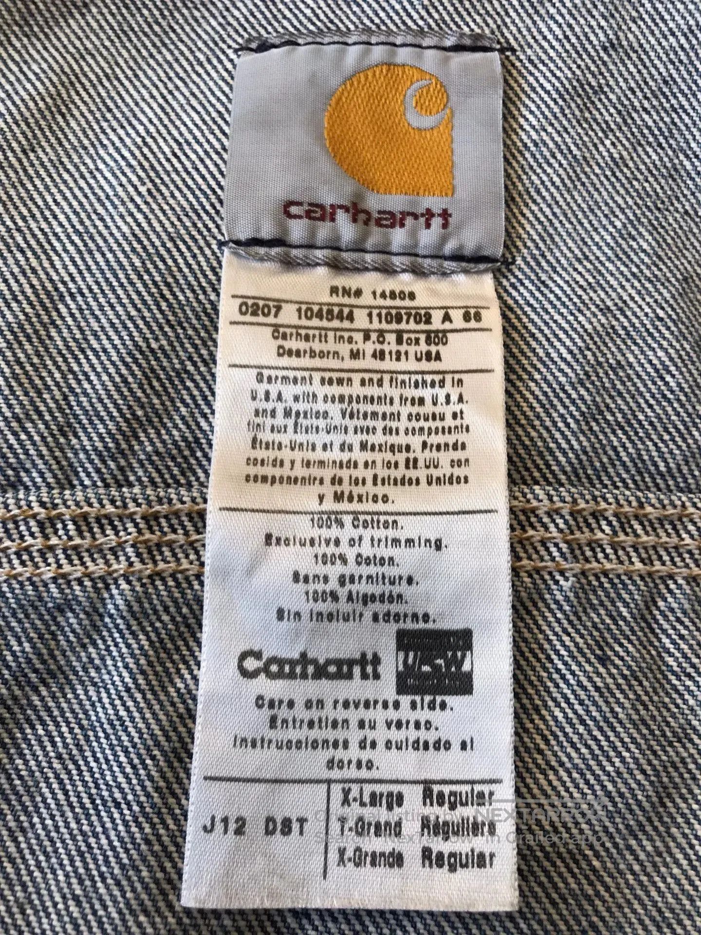 Carhartt Carhartt J12 DST Denim Jacket. Size US XL / EU 56 / 4 - 9 Thumbnail
