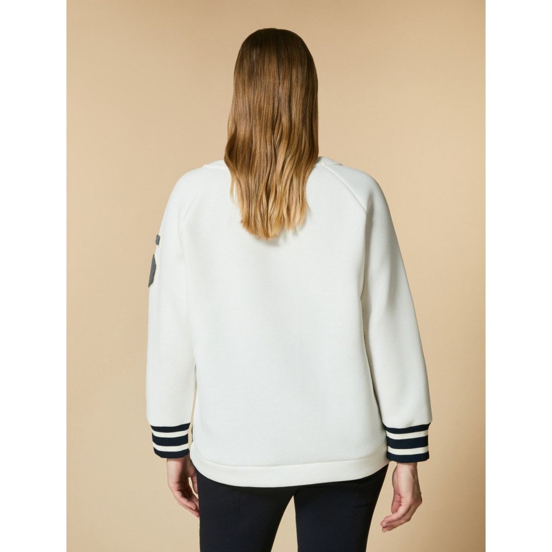 Marina Rinaldi Marina Rinaldi Occhaire Applique Scuba Sweatshirt White XL Size 3XL / US 20-22 - 3 Thumbnail