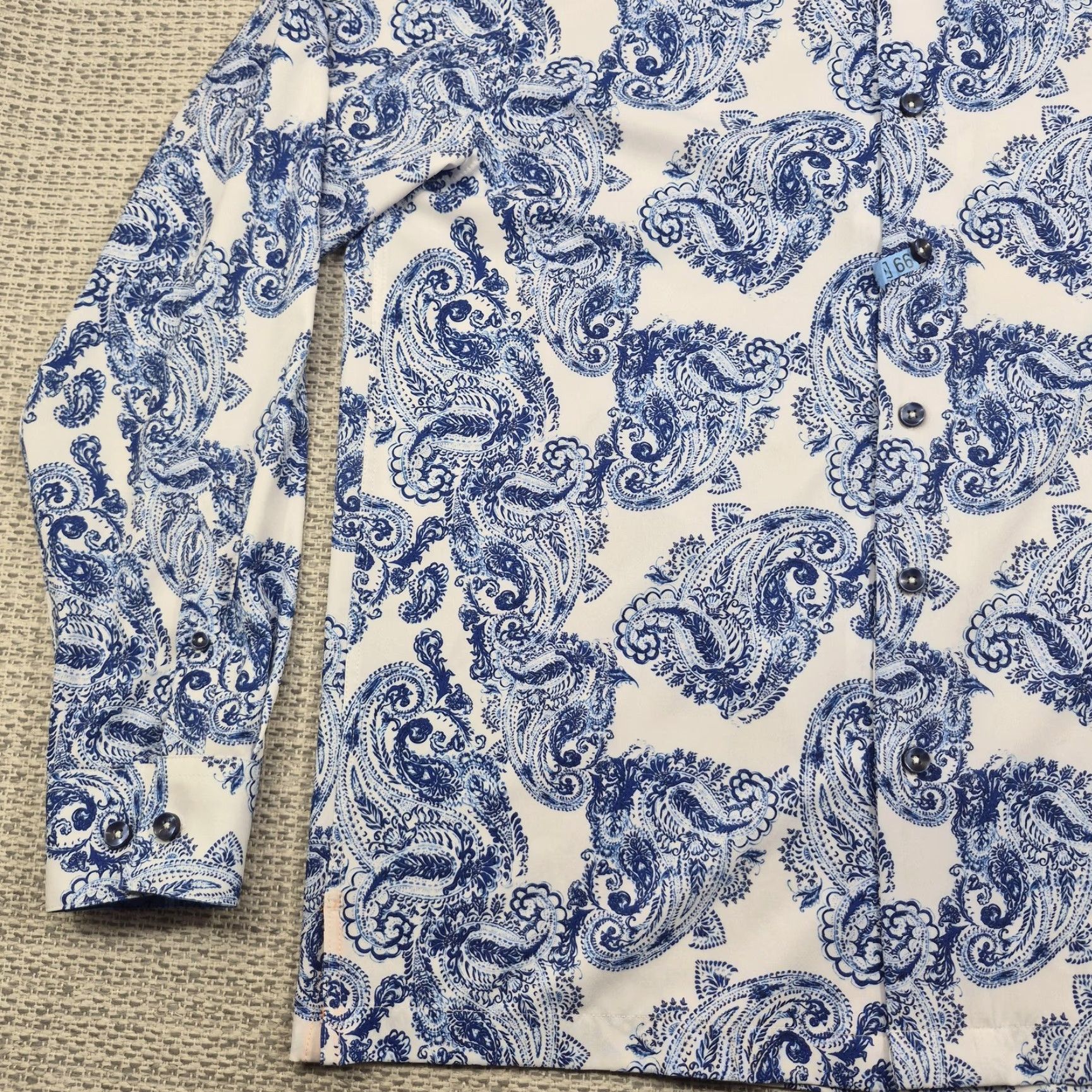 Tallia Tallia Sport Shirt Mens Large Button-Up Paisley Long Sleeve Stretch Casual Size US L / EU 52-54 / 3 - 3 Thumbnail