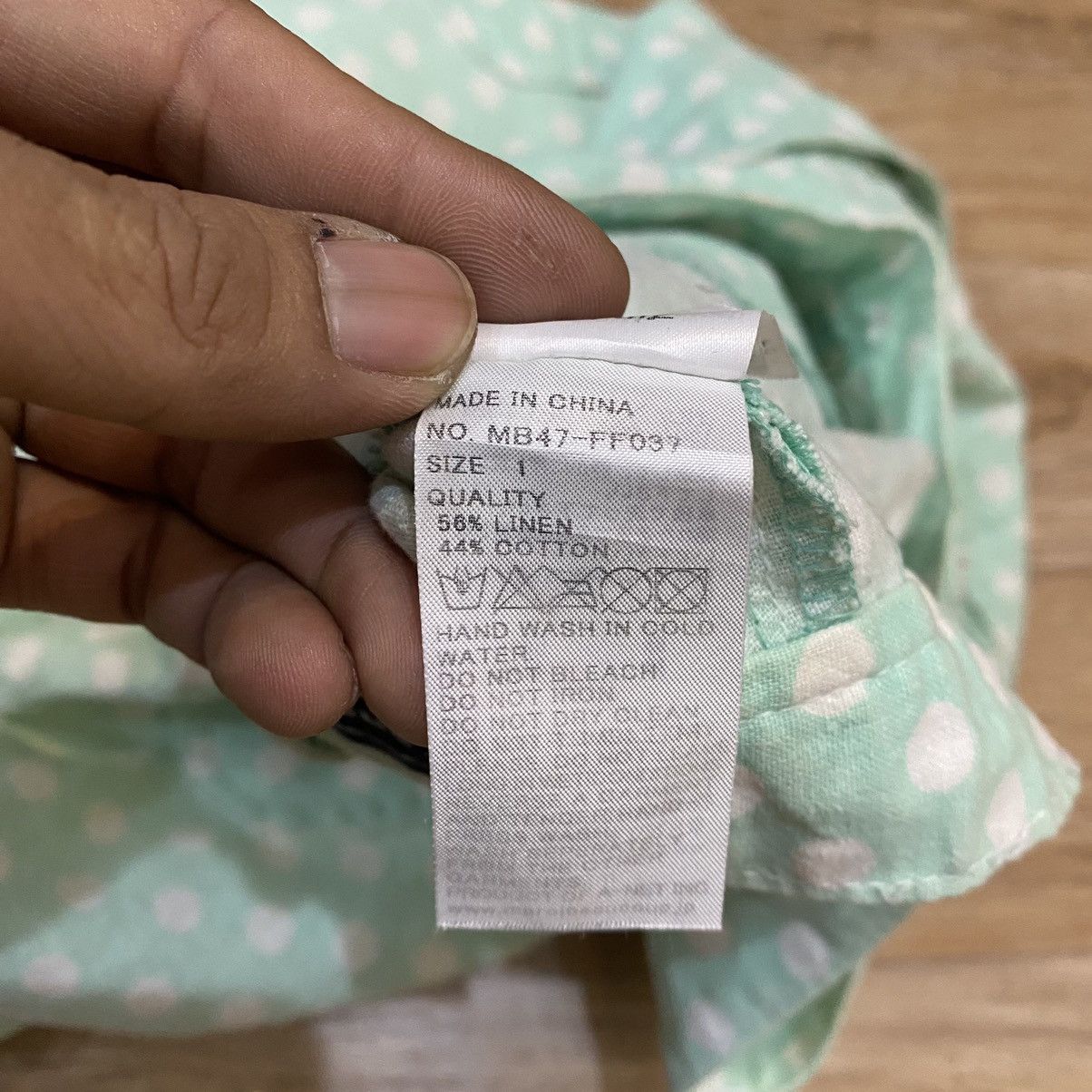 Issey Miyake 2000s Mercibeaucoup By Issey Miyake Polkadot Light Green Size US 26 / EU 42 - 13 Thumbnail