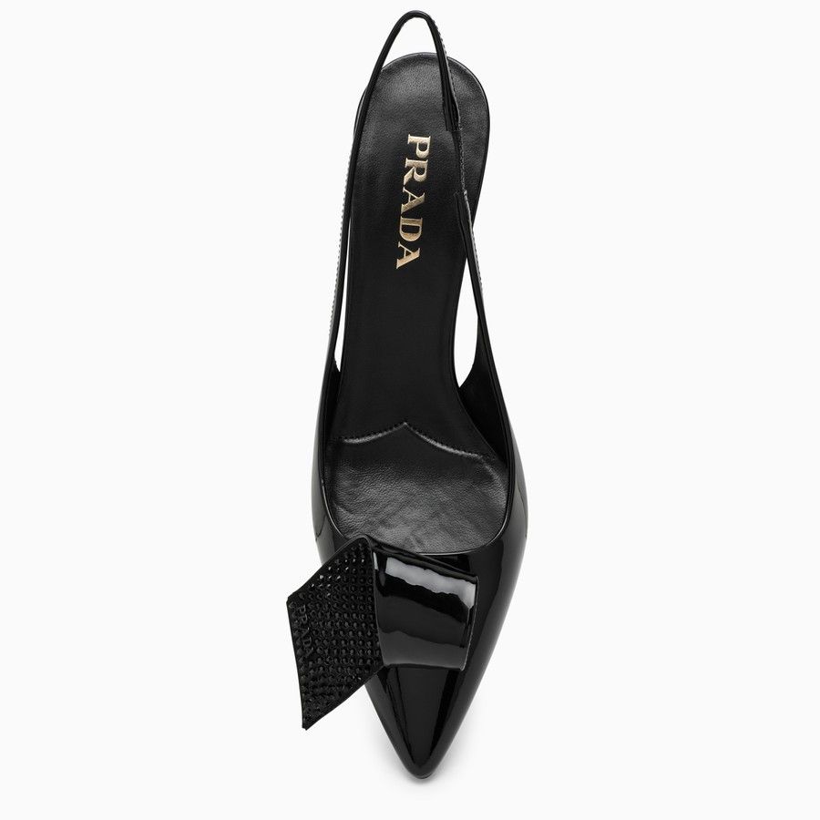 Prada o1d2blof0924 Leather Slingback in Black Size US 8 / IT 38 - 2 Thumbnail