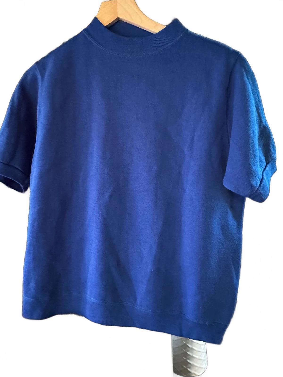 Other Vintage Allen A Blue Short Sleeve Sweatshirt USA Size US M / EU 48-50 / 2 - 1 Thumbnail