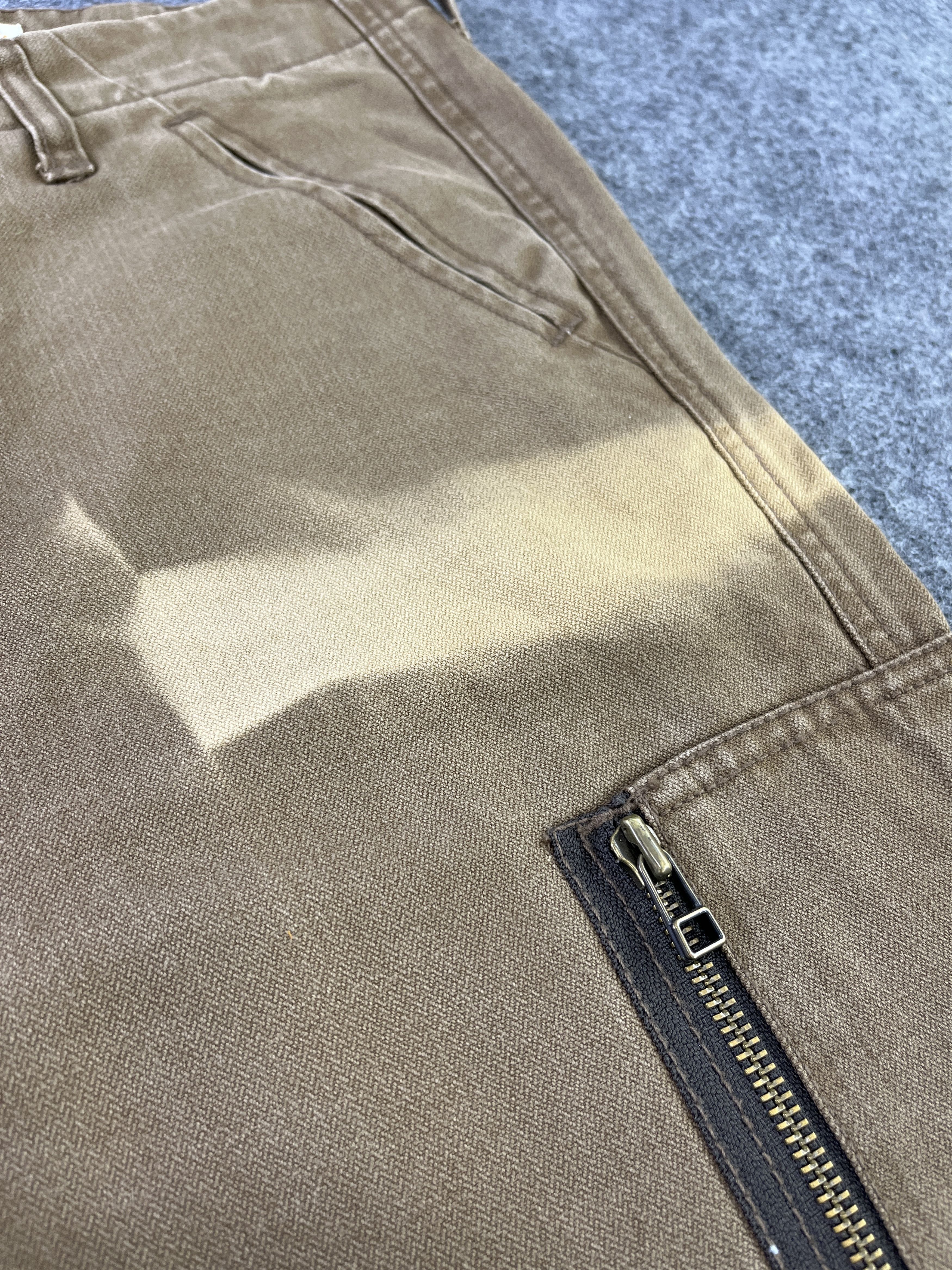 Japanese Brand Faded Brown Cargo Pants Multipocket - J950 Size US 33 - 7 Thumbnail