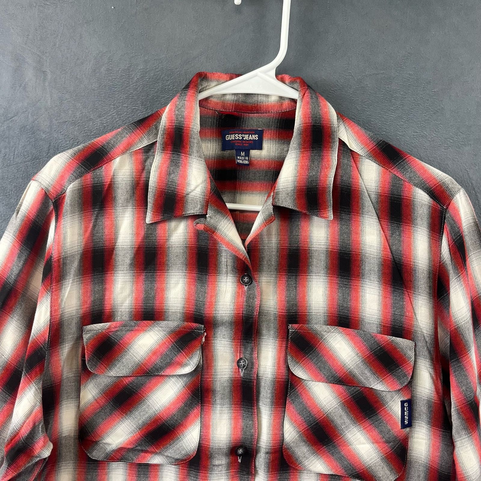 Guess Vintage Guess Made in USA Plaid Button Down Shirt Medium Size US M / EU 48-50 / 2 - 11 Thumbnail