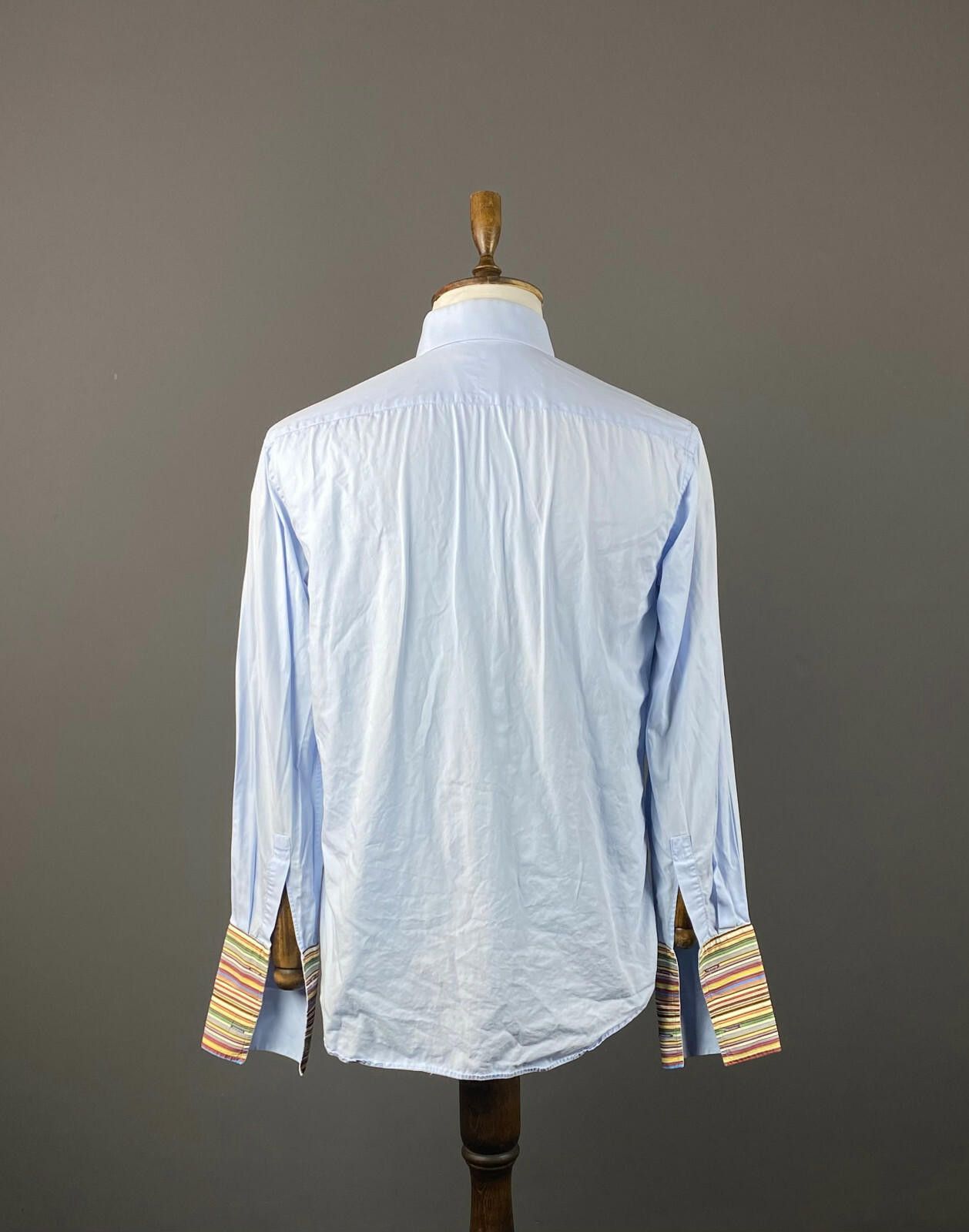 Paul Smith Men Paul Smith London Blue Cuffs Dress Shirt Size 39 Size US M / EU 48-50 / 2 - 6 Thumbnail