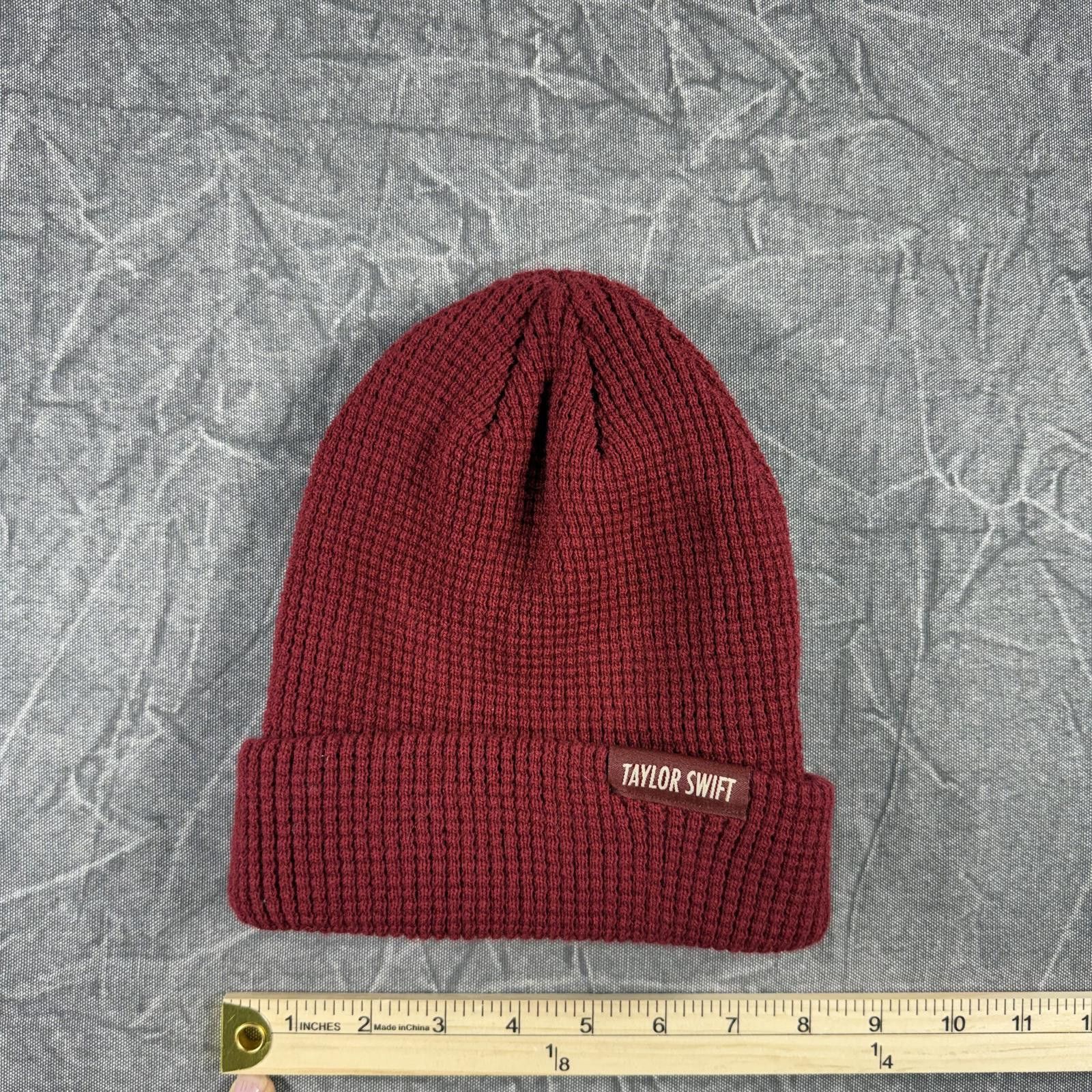 Other Taylor Swift Beanie Women's Burgundy All Too Well Red Hat Size ONE SIZE - 4 Thumbnail