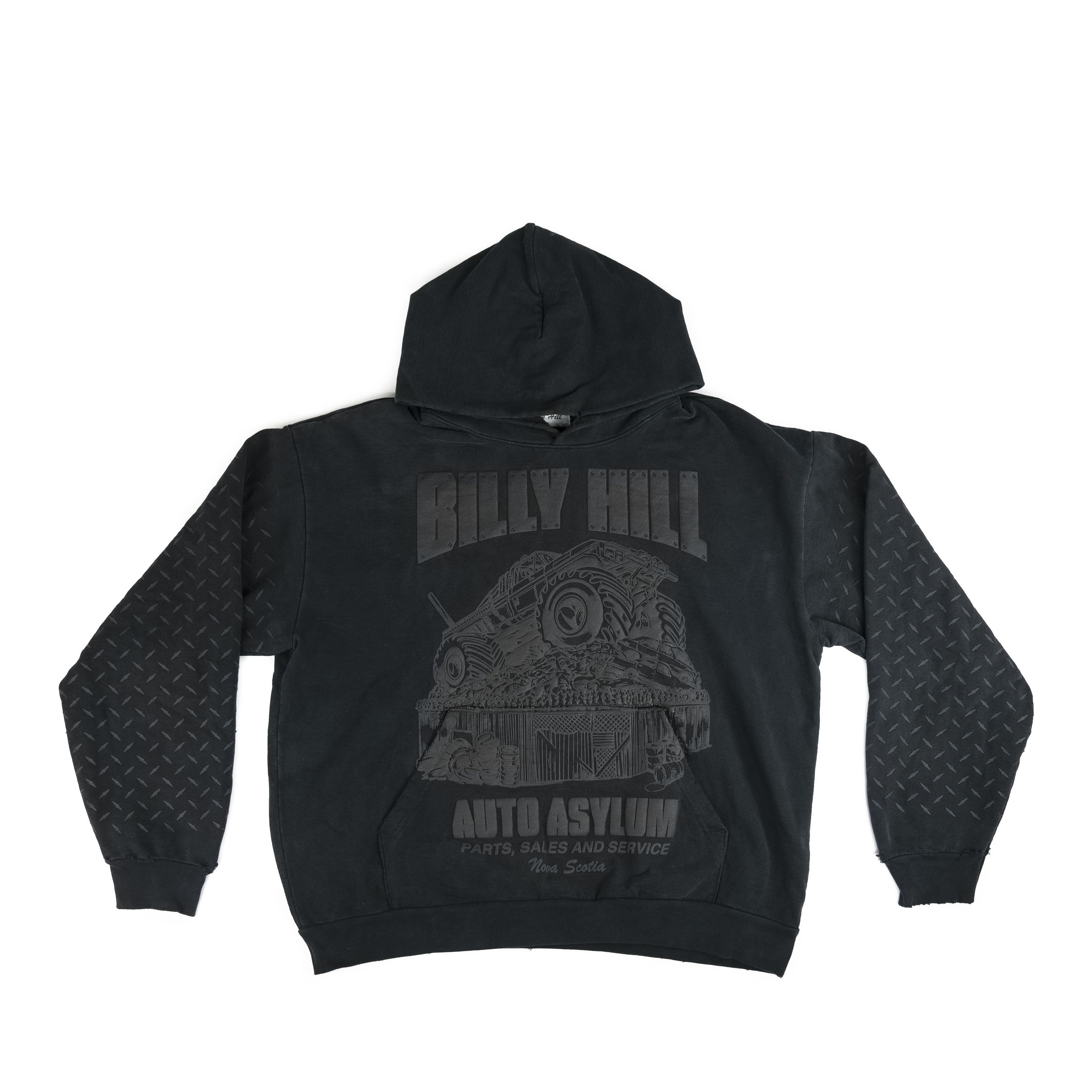 image of Billy Hill Auto Asylum Hoodie in Black, Men's (Size XL)