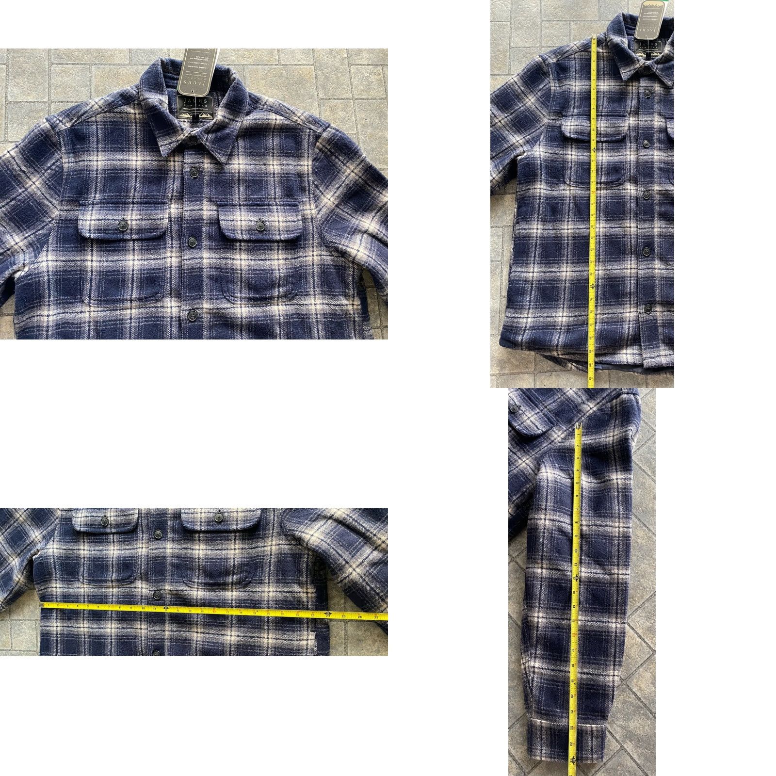 Vintage JACHS New York Jacket Mens XL Blue Plaid Lined Five Pockets Collared NWT Size US XL / EU 56 / 4 - 8 Thumbnail