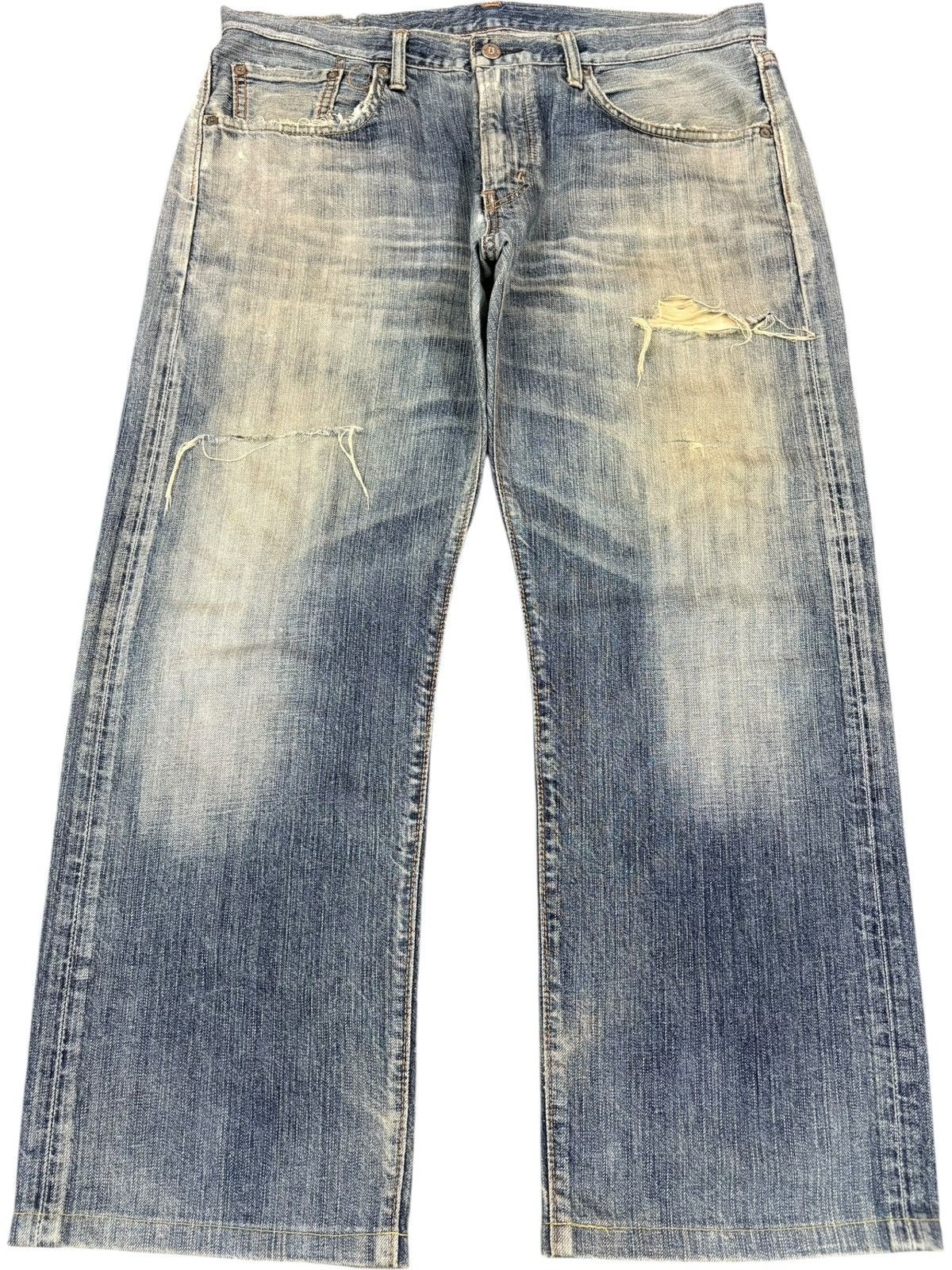 Edwin Vintage Edwin 503RV Mud Wash Distressed Loose Baggy Jeans Size US 36 / EU 52 - 1 Thumbnail