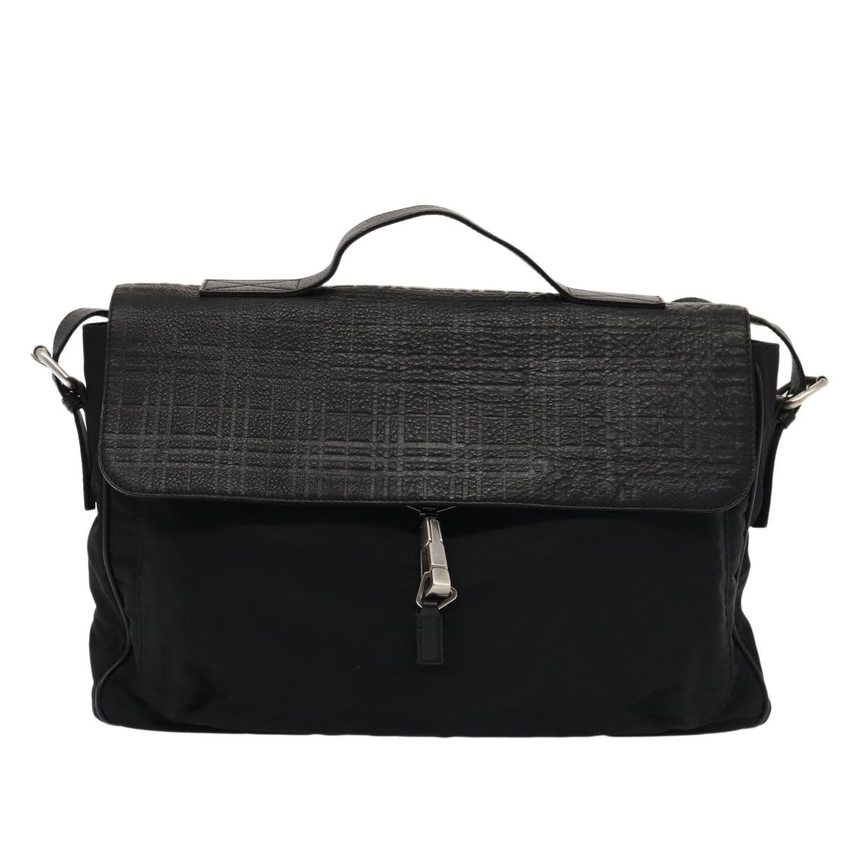 Burberry Nova Check Black Leather Shoulder Bag (Pre-Owned) Size ONE SIZE - 1 Thumbnail