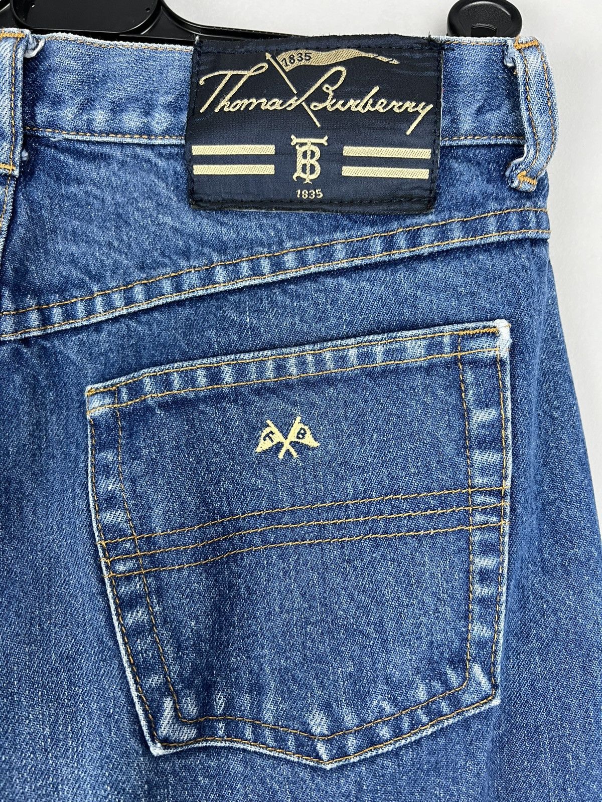 Burberry × Vintage Thomas Burberry Classic blue denim pants jeans Size US 30 / EU 46 - 2 Thumbnail
