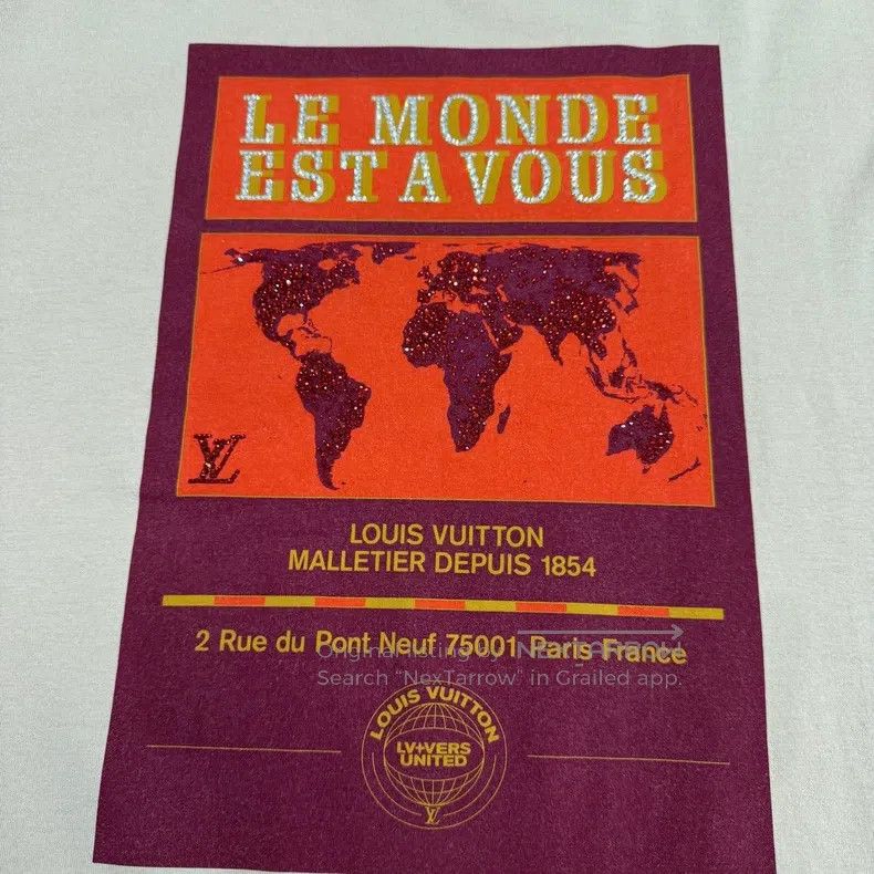 Louis Vuitton Louis Vuitton size 5l Map rhinestone short sleeves Size US M / EU 48-50 / 2 - 2 Thumbnail