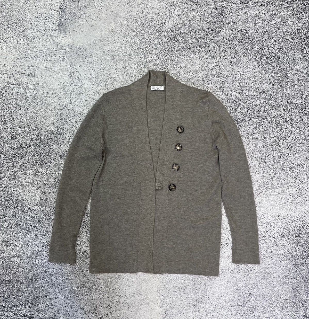 Brunello Cucinelli Brunello Cucinelli Beige Cardigan Cashmere Silk M/L Italy Size L / US 10 / IT 46 - 8 Thumbnail