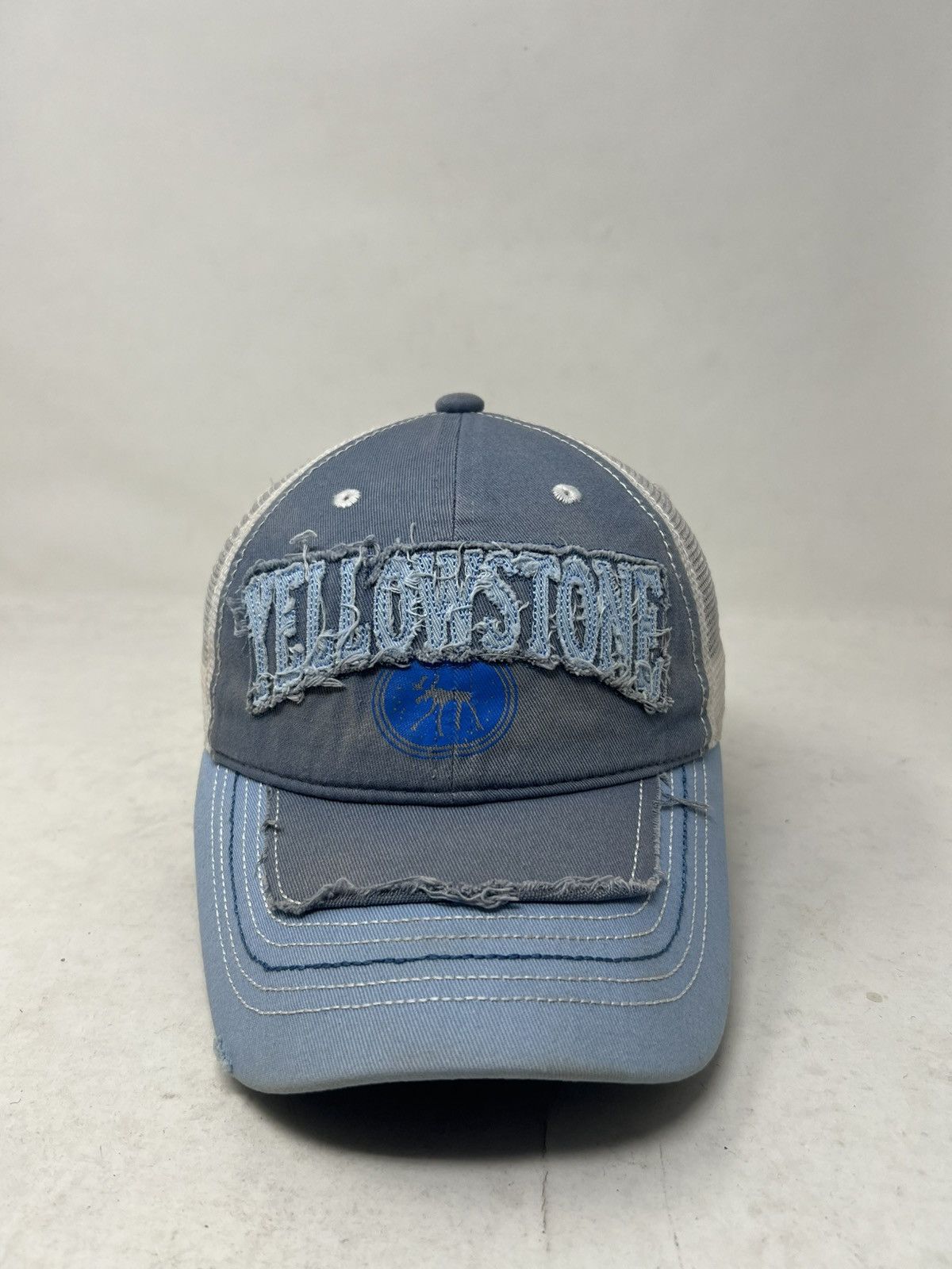 Japanese Brand Yellowstone Distressed Trucker Hat Size ONE SIZE - 1 Thumbnail