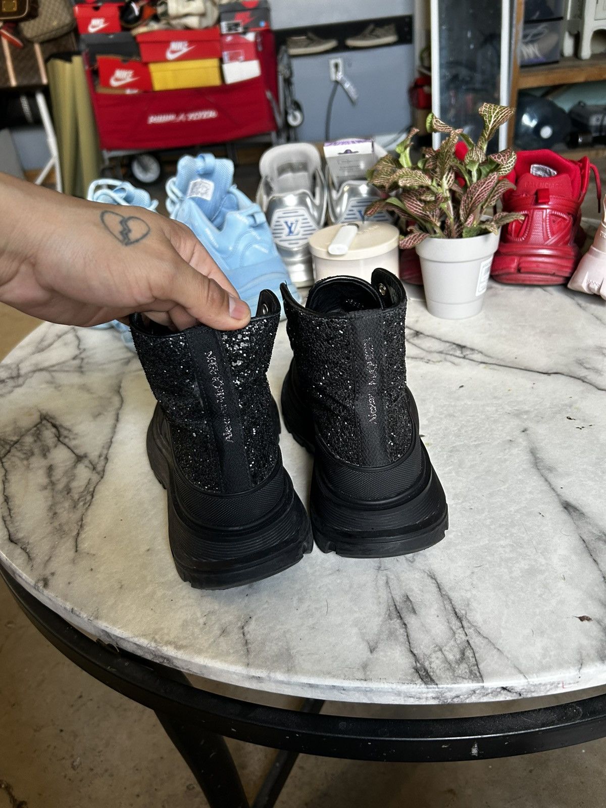 Alexander McQueen Alexander Mcqueen crystal treadslick boot Size US 5 / IT 35 - 4 Thumbnail