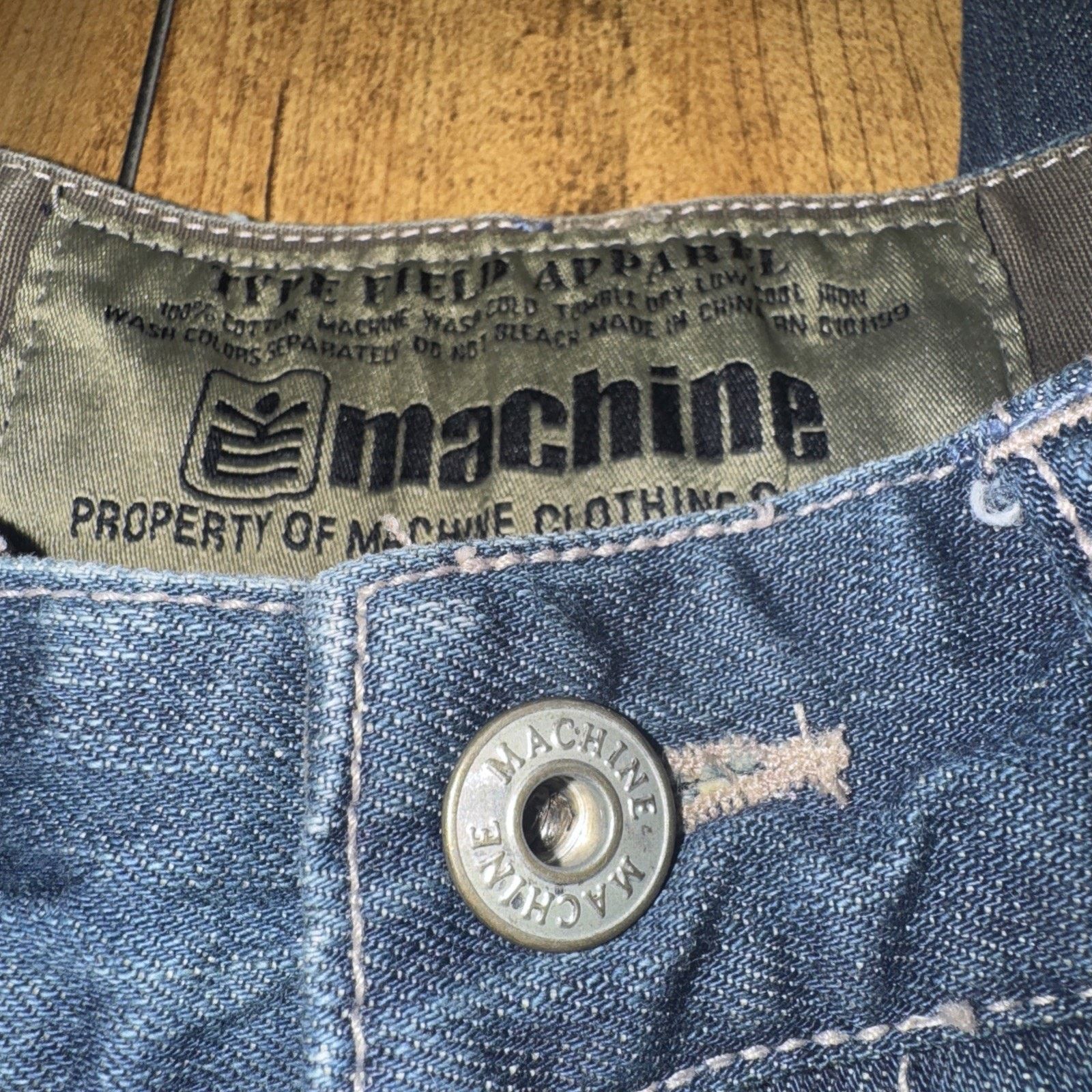 Vintage Machine Clothing Company 30x33 Denim Blue Jeans Size US 30 / EU 46 - 5 Thumbnail